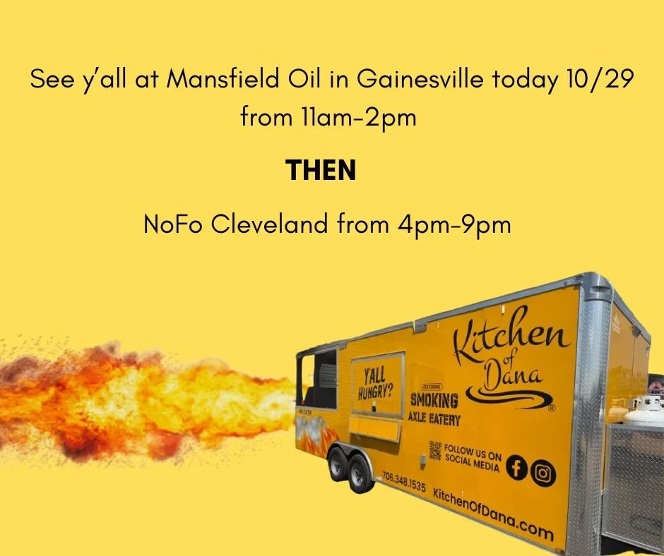 Full day today for the Kitchen of Dana Smoking Axle Eatery food trailer!! We are excited to see y'all π
#kitchenofdana #smokingaxleeatery #nofo #foodtruck #foodtrailer #SouthernComfortFood #yummy