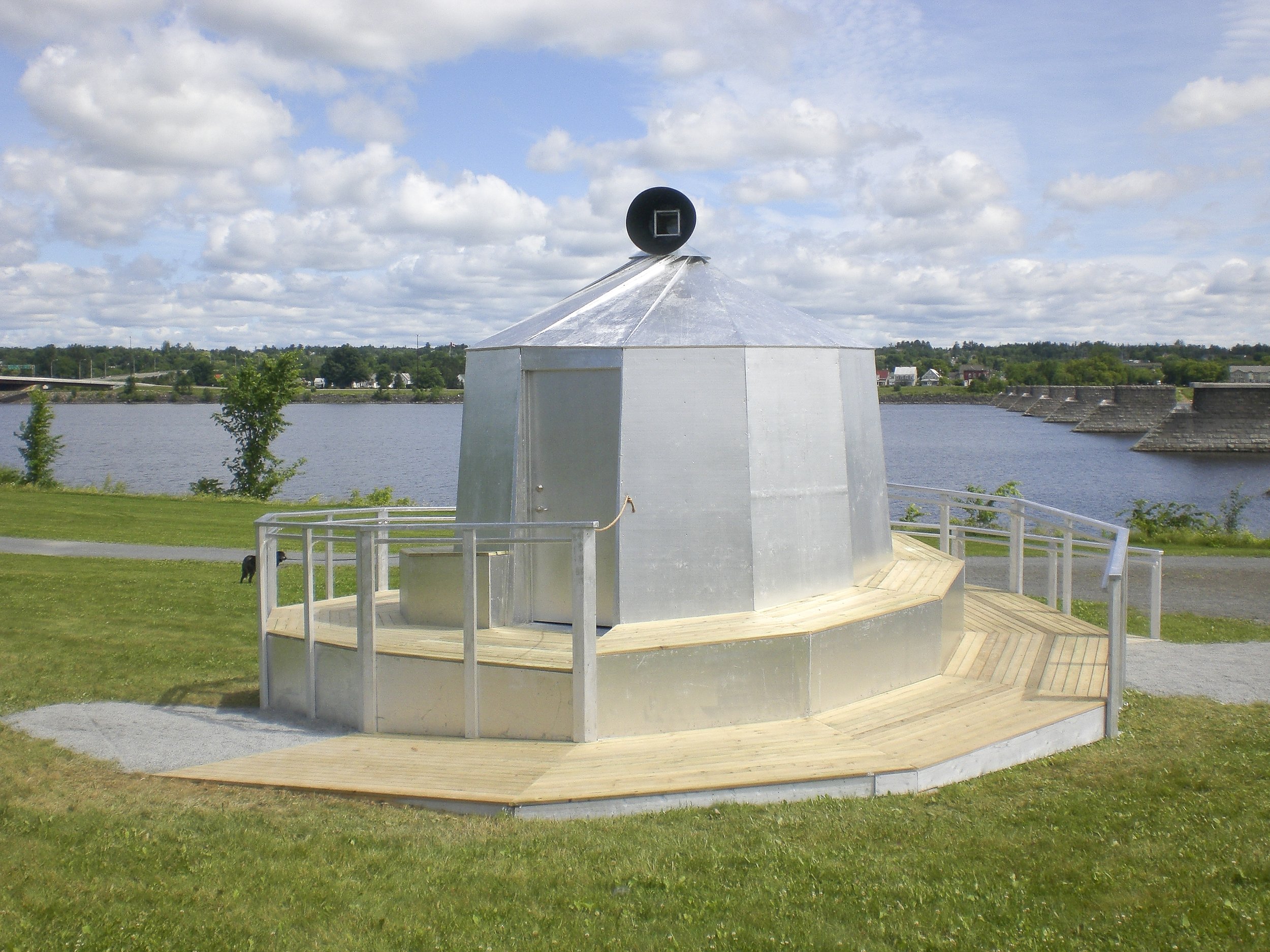 Vorti-Scope, Wolastoq/St. John River location, Fredericton, 2010
