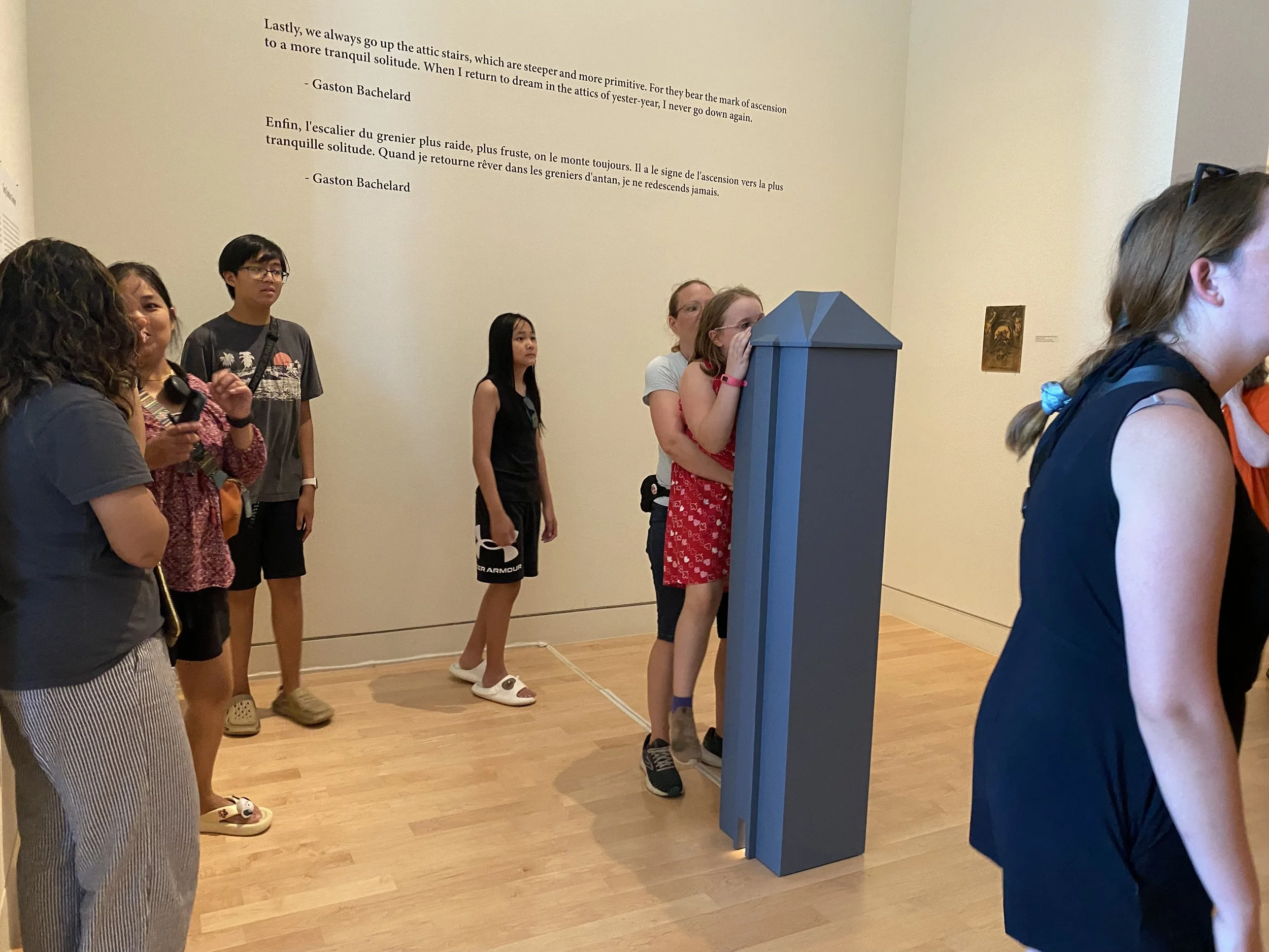 Attic Exhibition and public interaction, 2024. Photo credit, Drew Gilbert