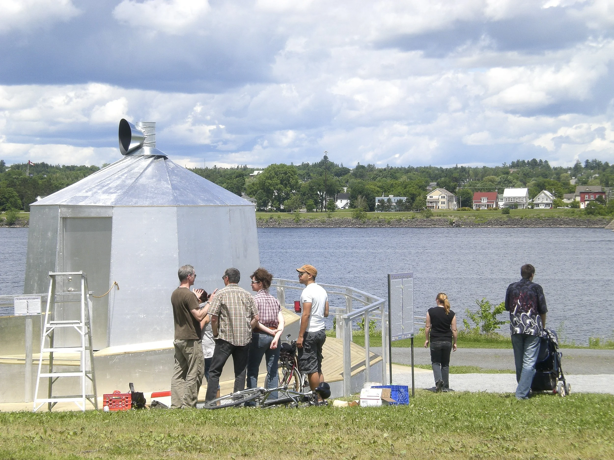 Vorti-Scope, Wolastoq/St. John River location, Fredericton, 2010