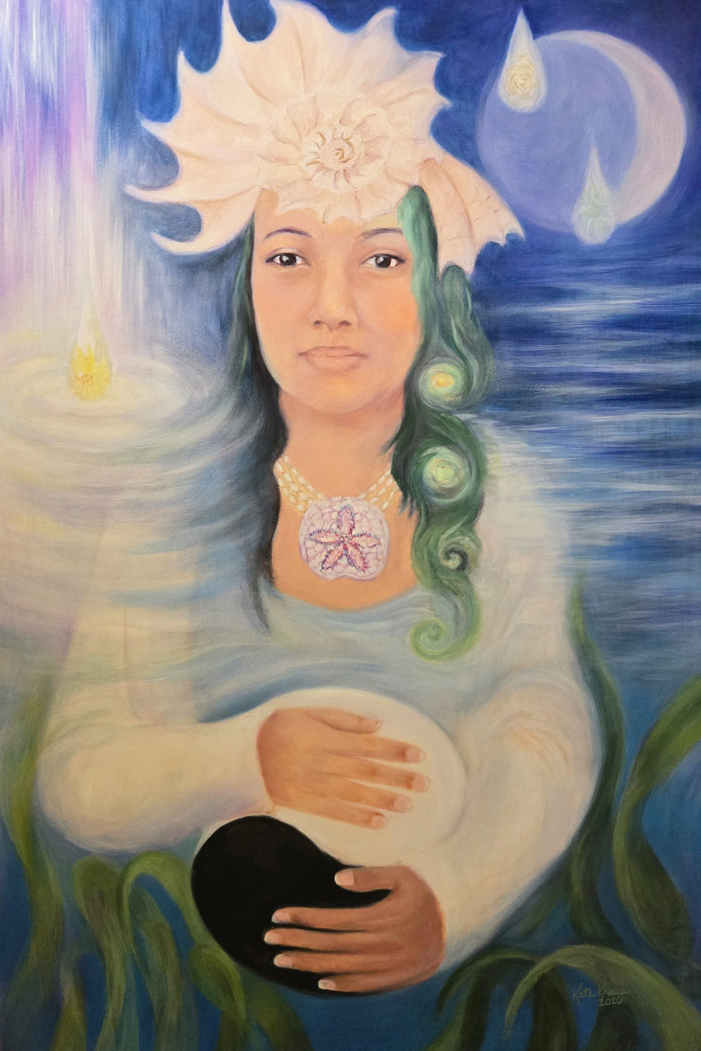 Water Mother - Intuitive Portrait by K.M. Kraus (digital download)