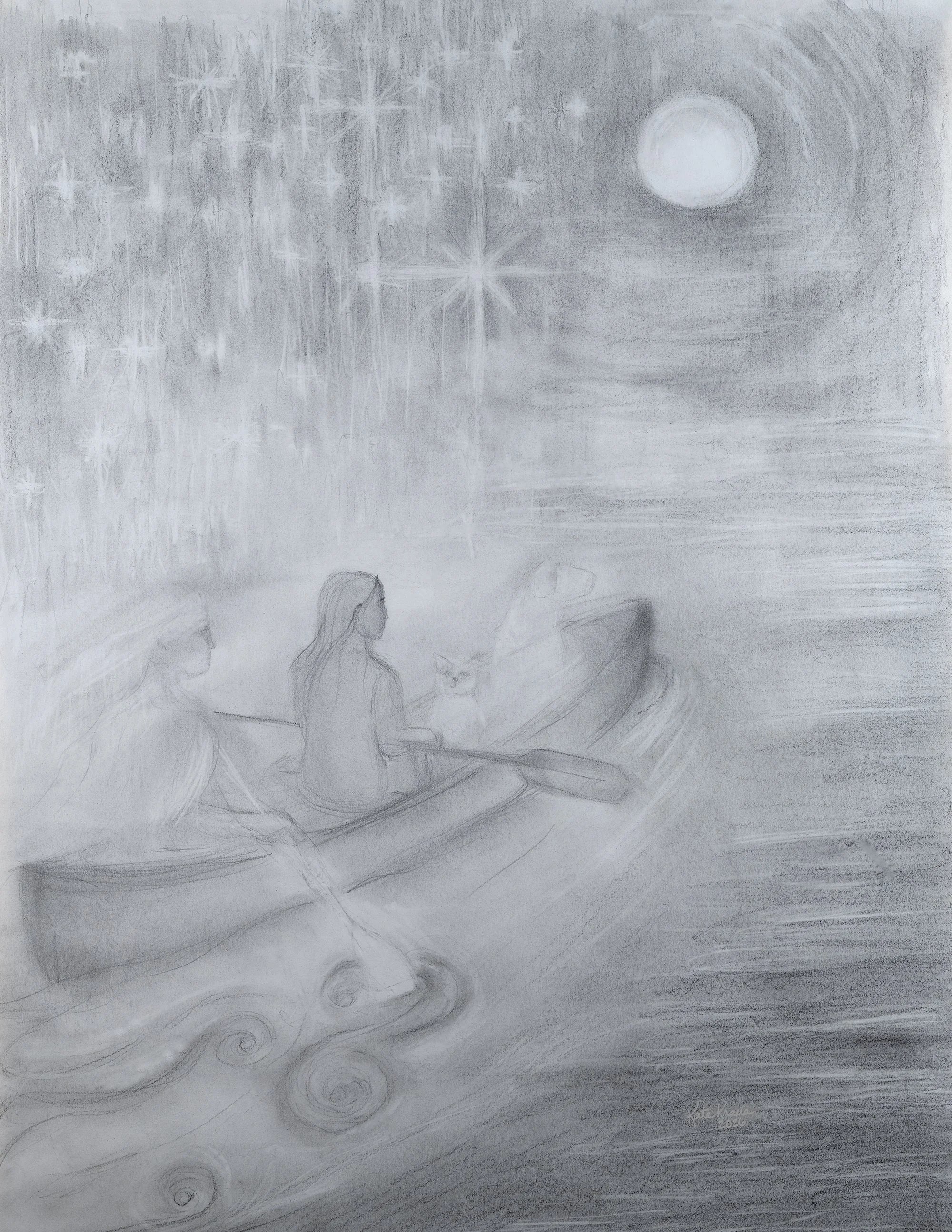 Spirit Lake - Sketch Inspired by a Guided Meditation by K.M. Kraus (Digital Download)