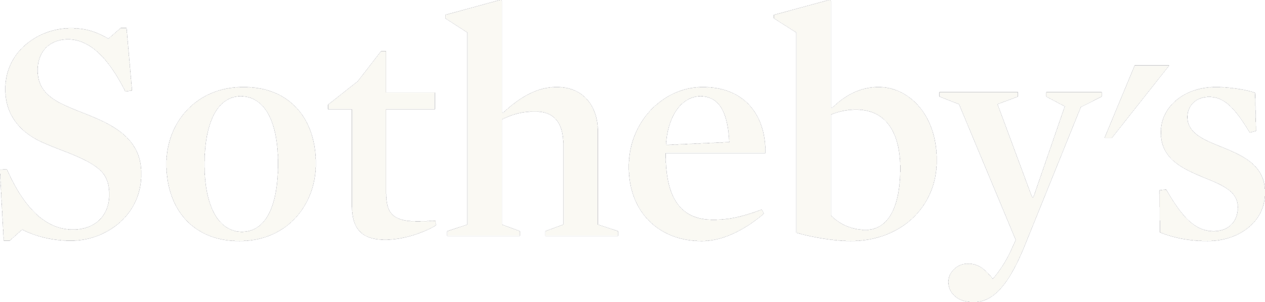 Sotheby's logo in white text on a black background.