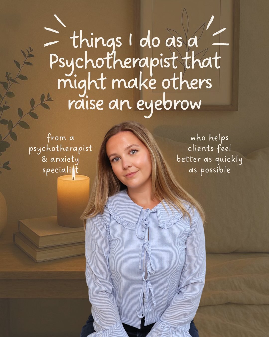 Things I do as a Psychotherapist that might make others eyebrows raise 🙃

1. I alight with my clients more often than not. I&rsquo;m blessed with the rapport I have with my clients. ☁️

2. I&rsquo;m not offended by swearing at all, what matters to m