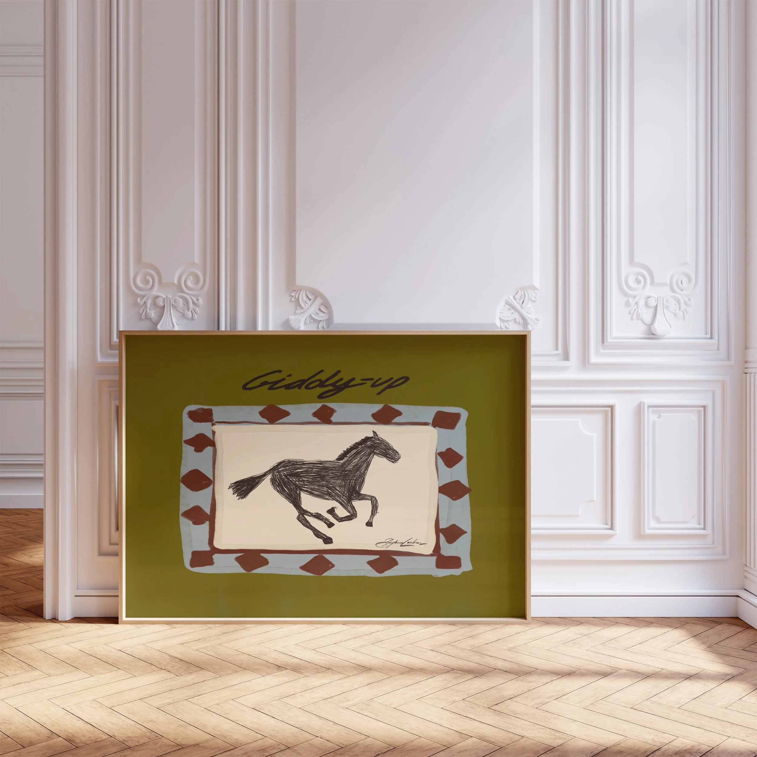 giddyup-horse-chartreuse-horizontal-Main-Horizontal-Print.jpg