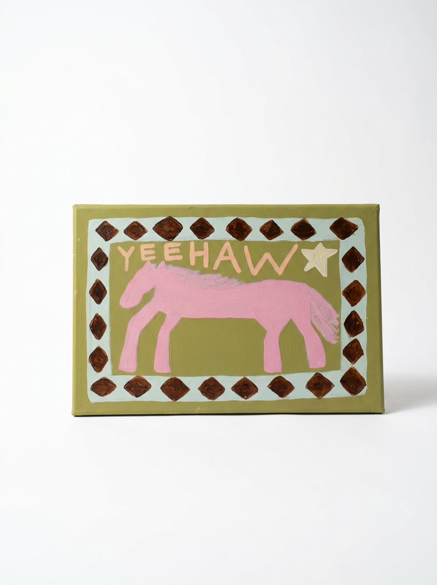 Yeehaw Horse Painting