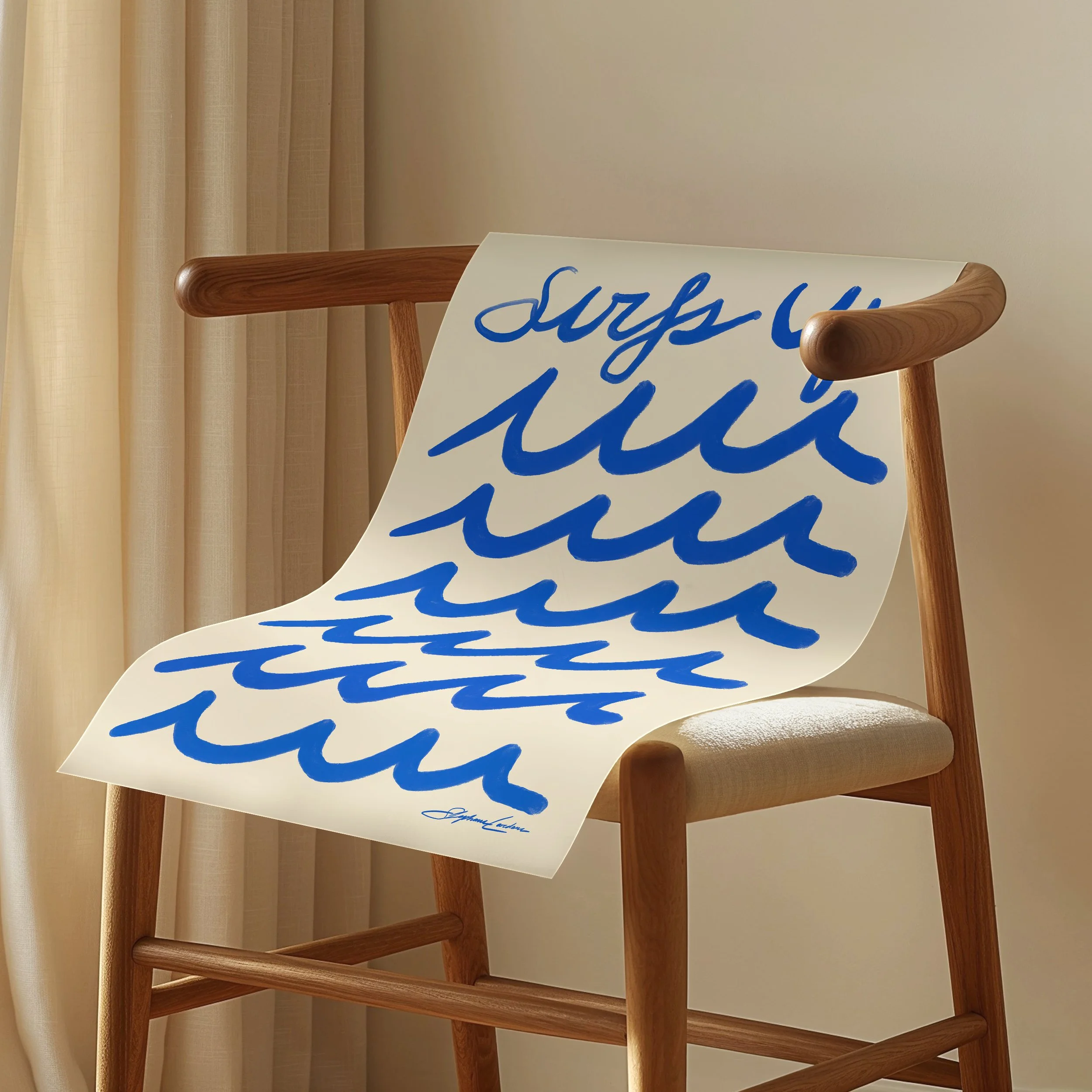 Surfs-Up-beacher-surf-poster--KunstbyStephie-Print-draped-over-MCM-Chair.jpg