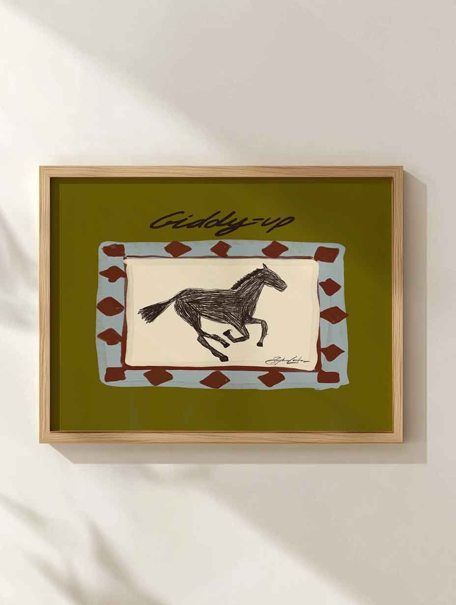 Giddyup Horse Horizontal Wall Art