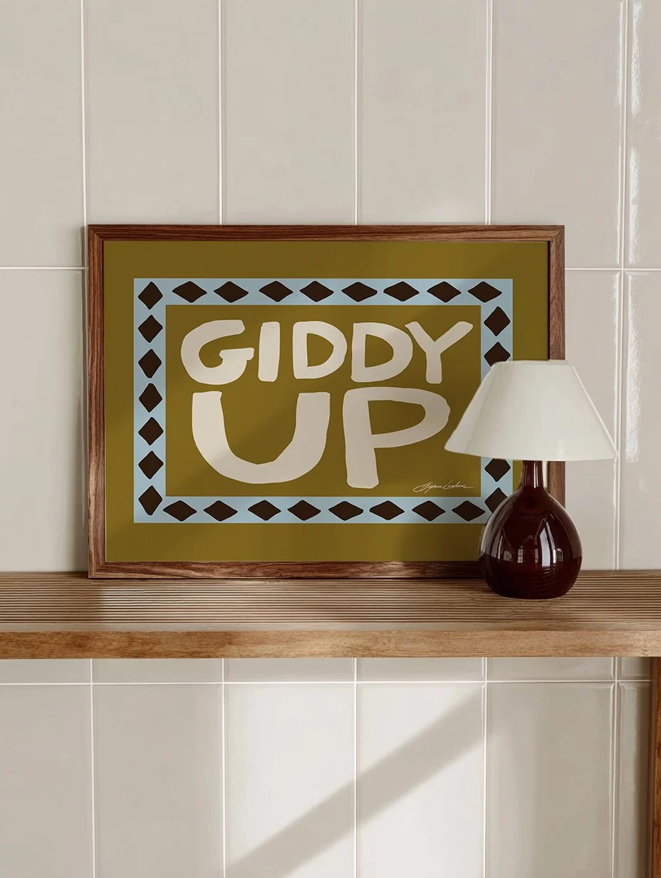 giddy-up-wewstern-typography-print--Horizontal-frame-shelf-lamp-.jpg