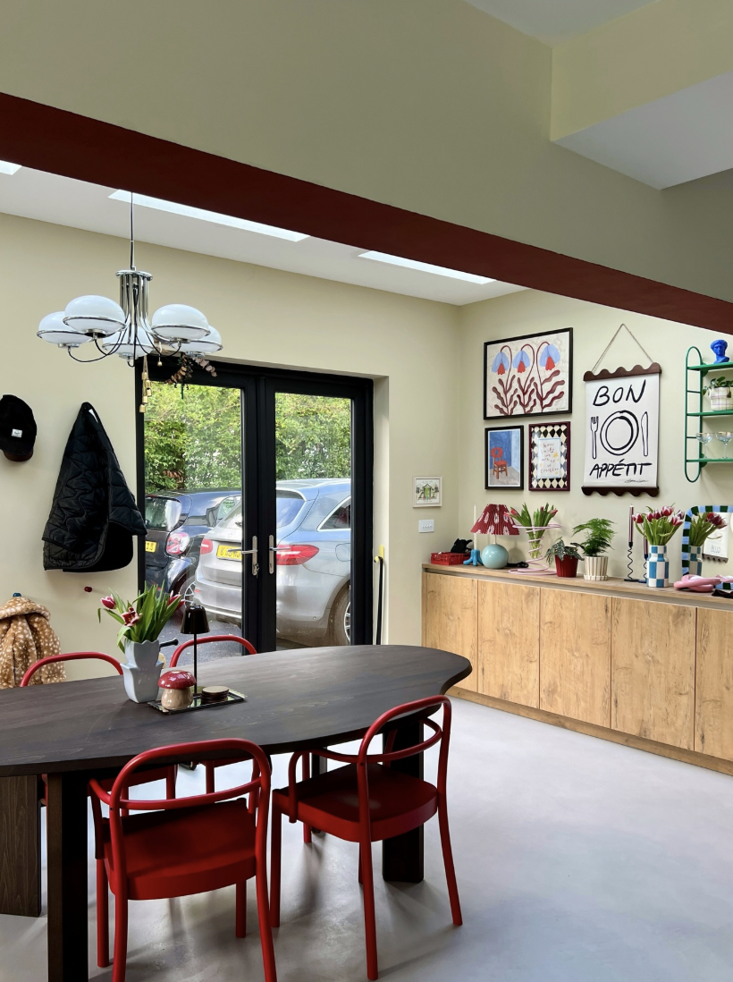 KunstbyStephie "Bon Appetit" art print in a trendy living room 