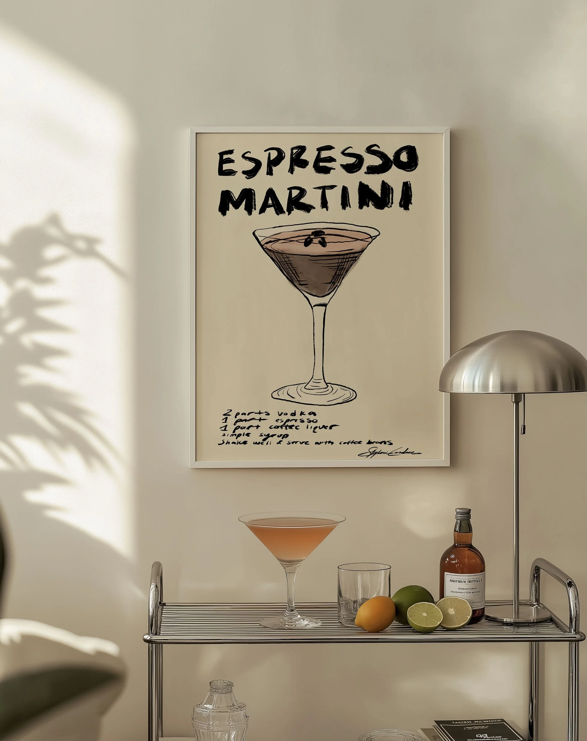 Espresso Martini Signature Drink Poster Print