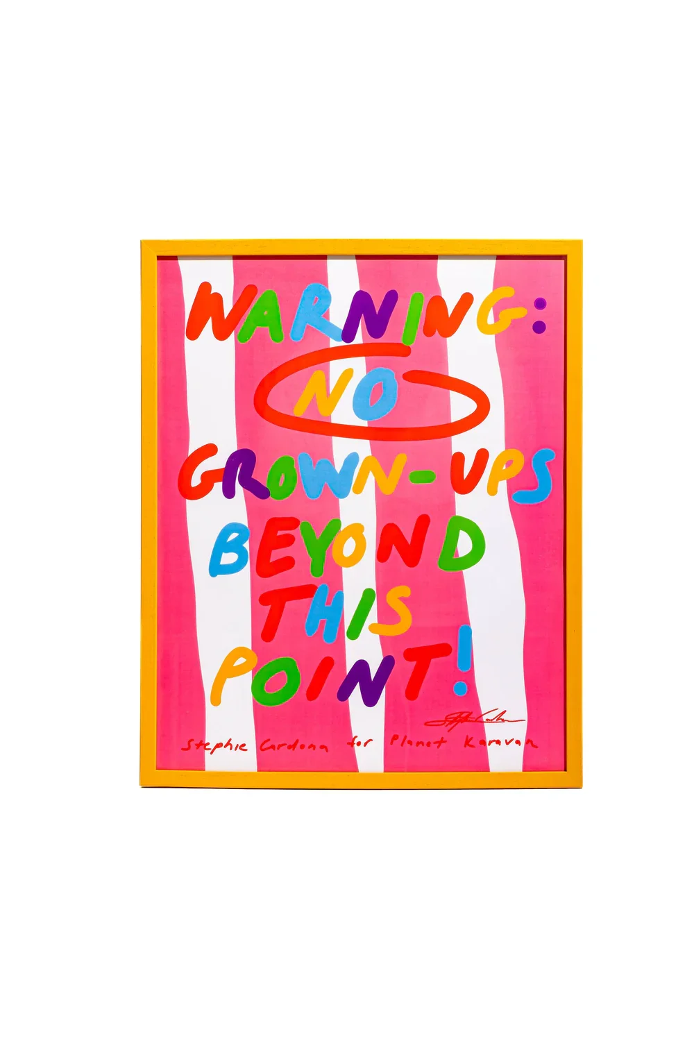 No Grown Ups Allowed Kid's Bedroom Print -  Stephie Cardona x Planet Karavan