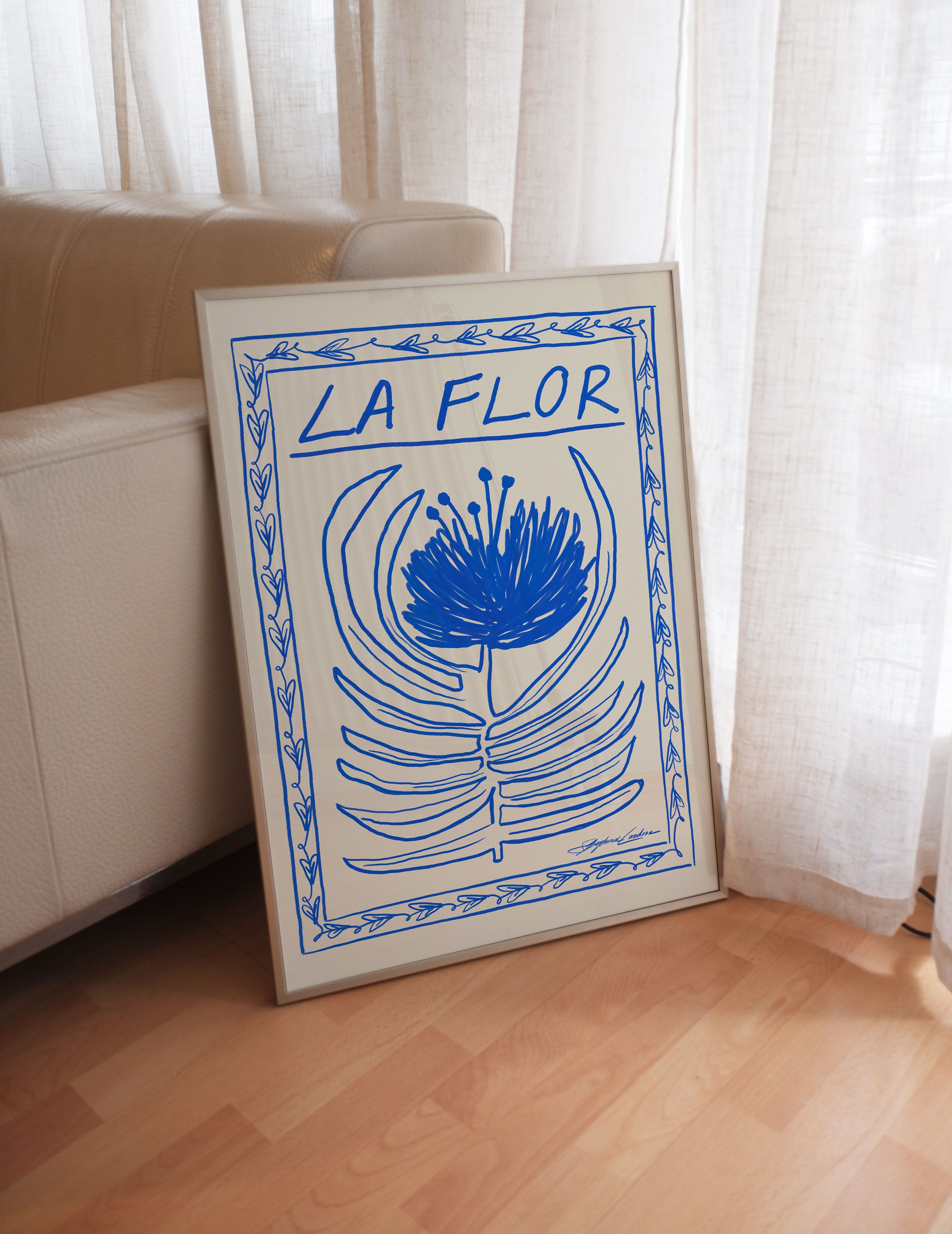 La-Flor-flower-print-Final-Leaning-Frame-With-Curtains.jpg