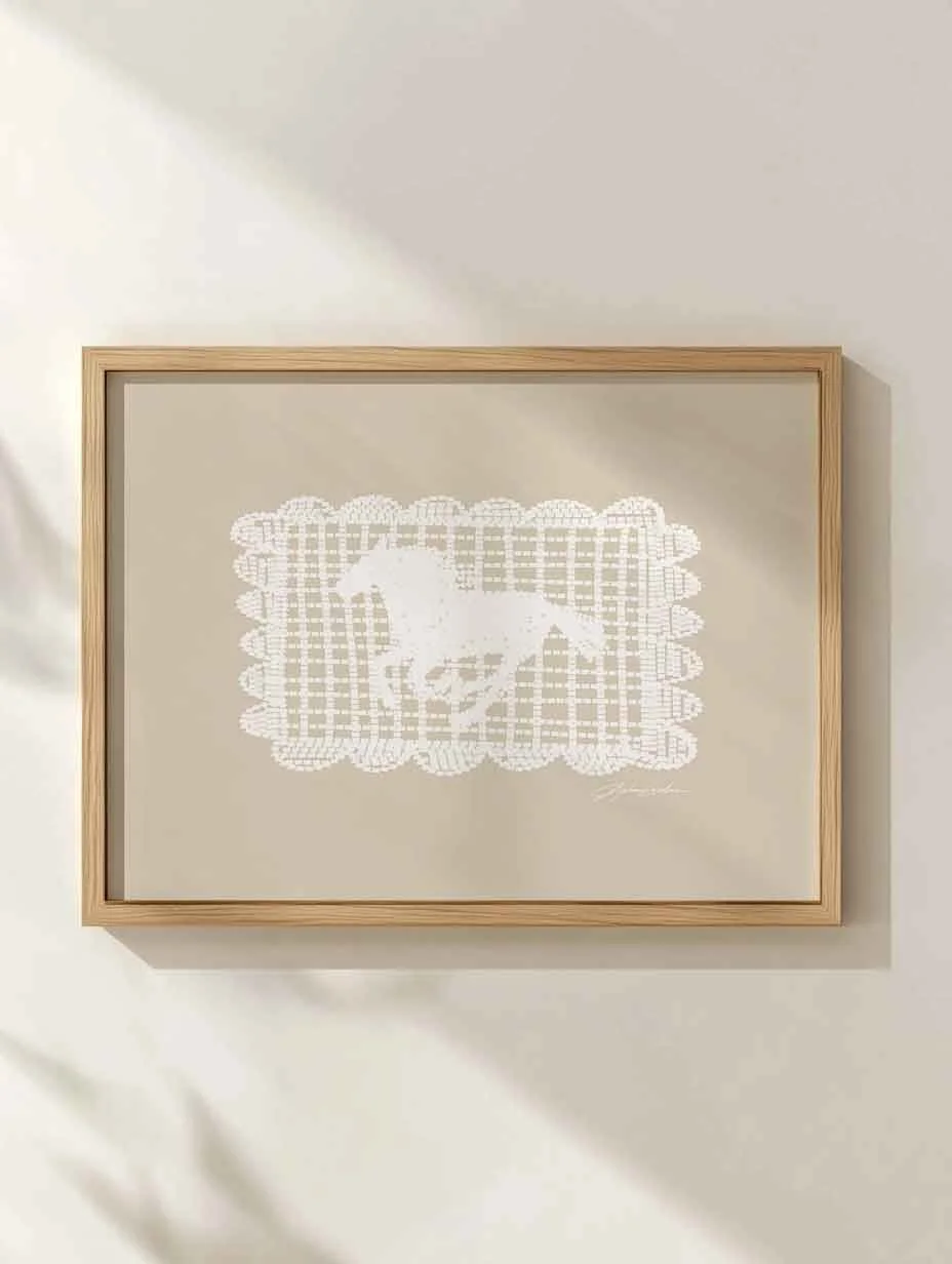 Crochet Horse Art Print