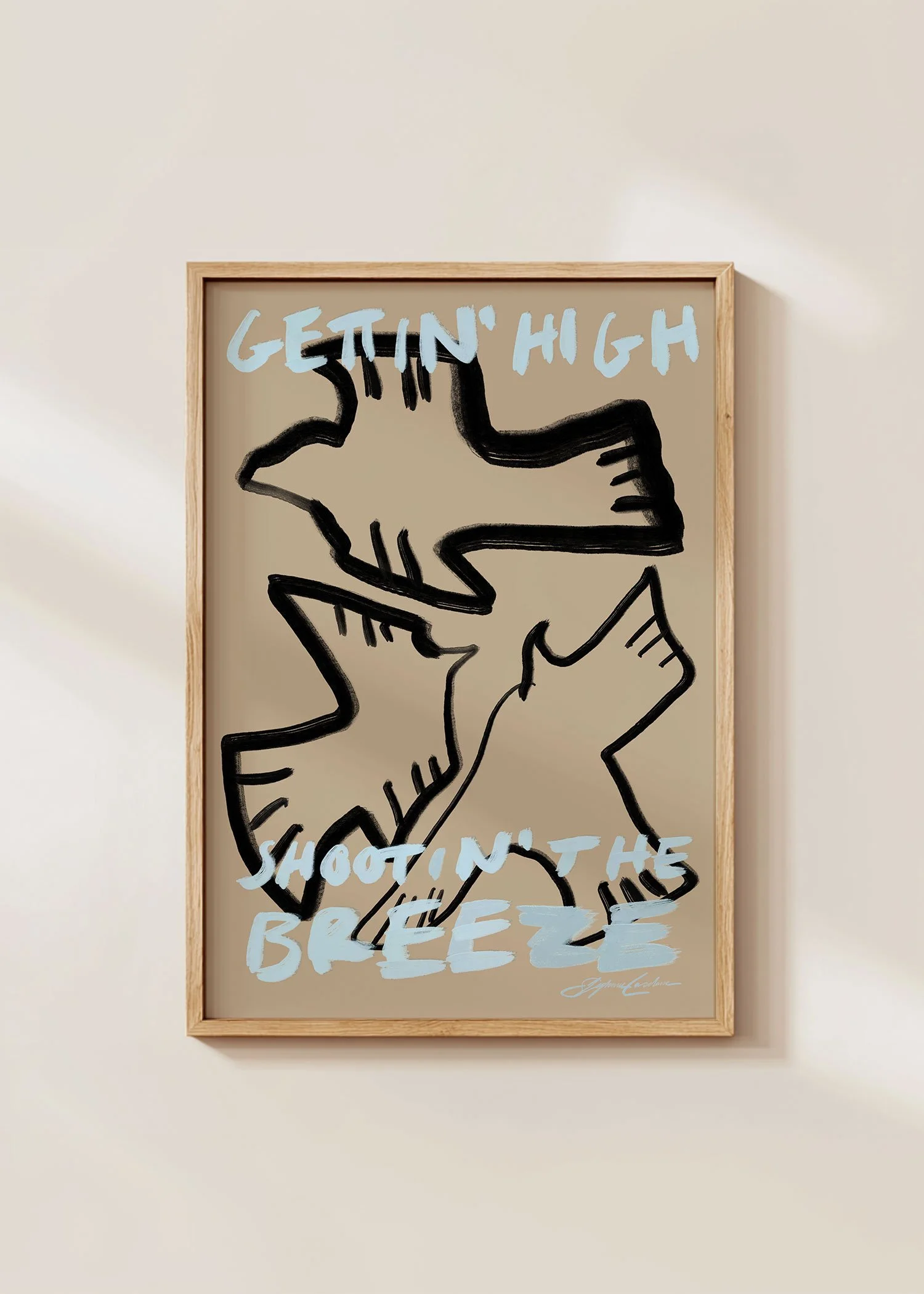 Gettin High Shootin the Breeze Print