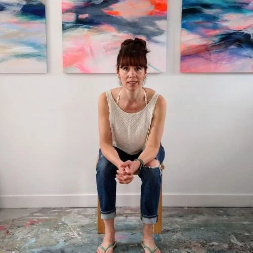 female artist client of Squarespace designer Clare Butler