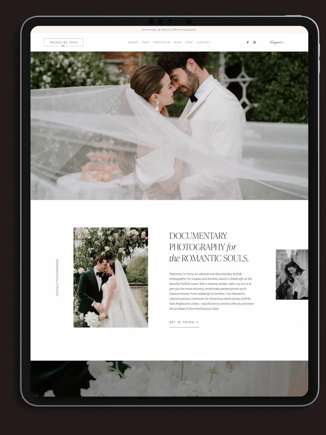 squarespace website for photographer Images By Anna