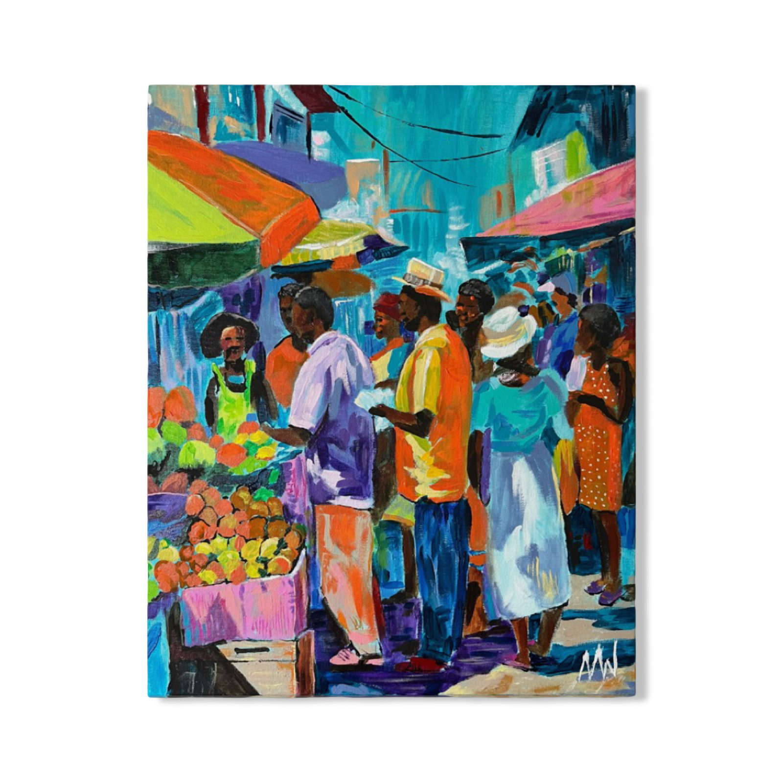 Line Up | Acrylic on Canvas | 16" x 20" | BBD$2,400.00/USD$1,200.00