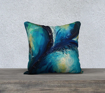 Throw Cushion "Exploration Wave" 1 available - BBD$100.00/USD$50.00