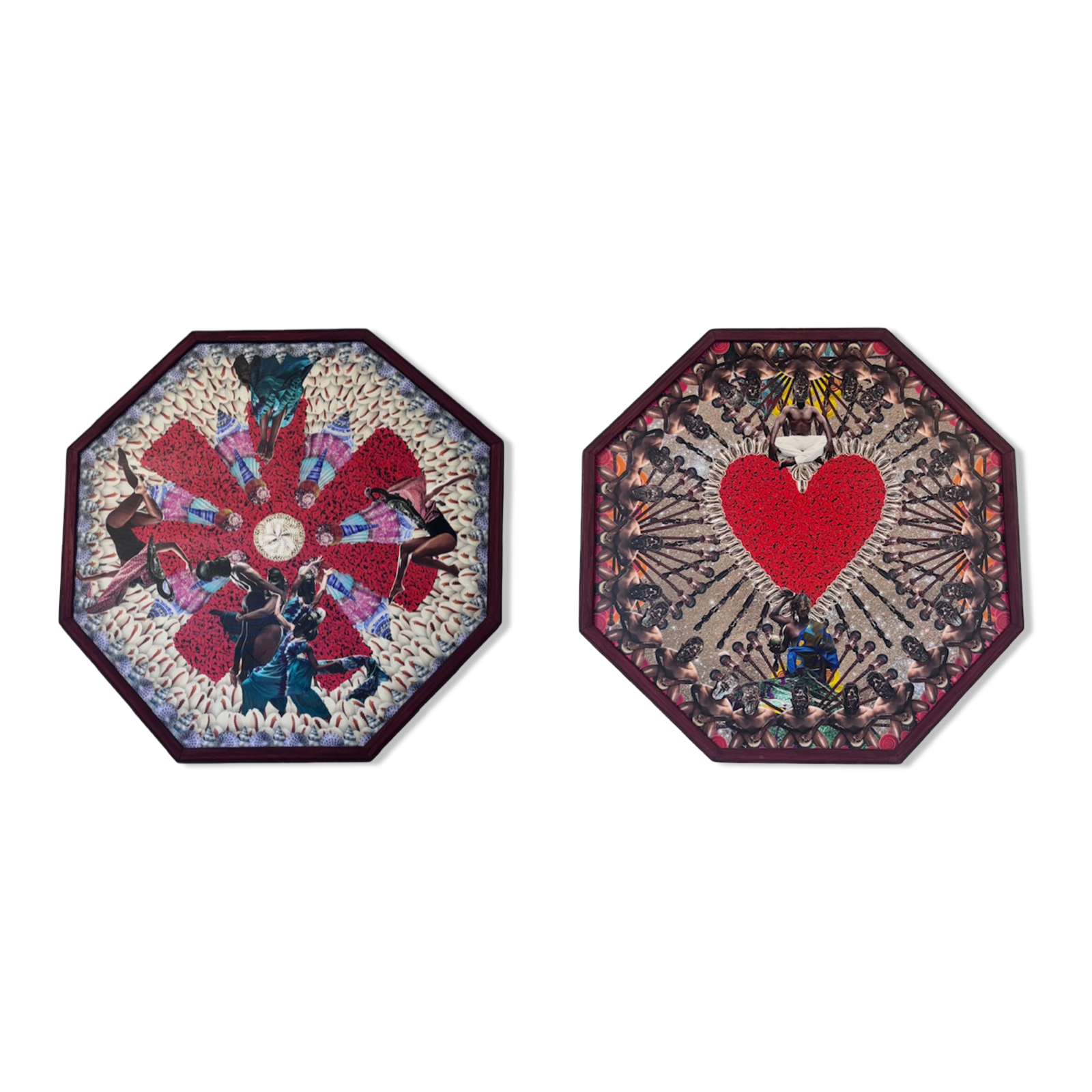 The Sailor's Valentine - Heroes Valentine & Odu Valentine | Digital Manipulation on Photographic Paper | 36" x 36" each - BBD$9,000.00 Diptych - USD$4,500.00
(NOTE: Artist instructs Odu Valentine must always be hung on the right)