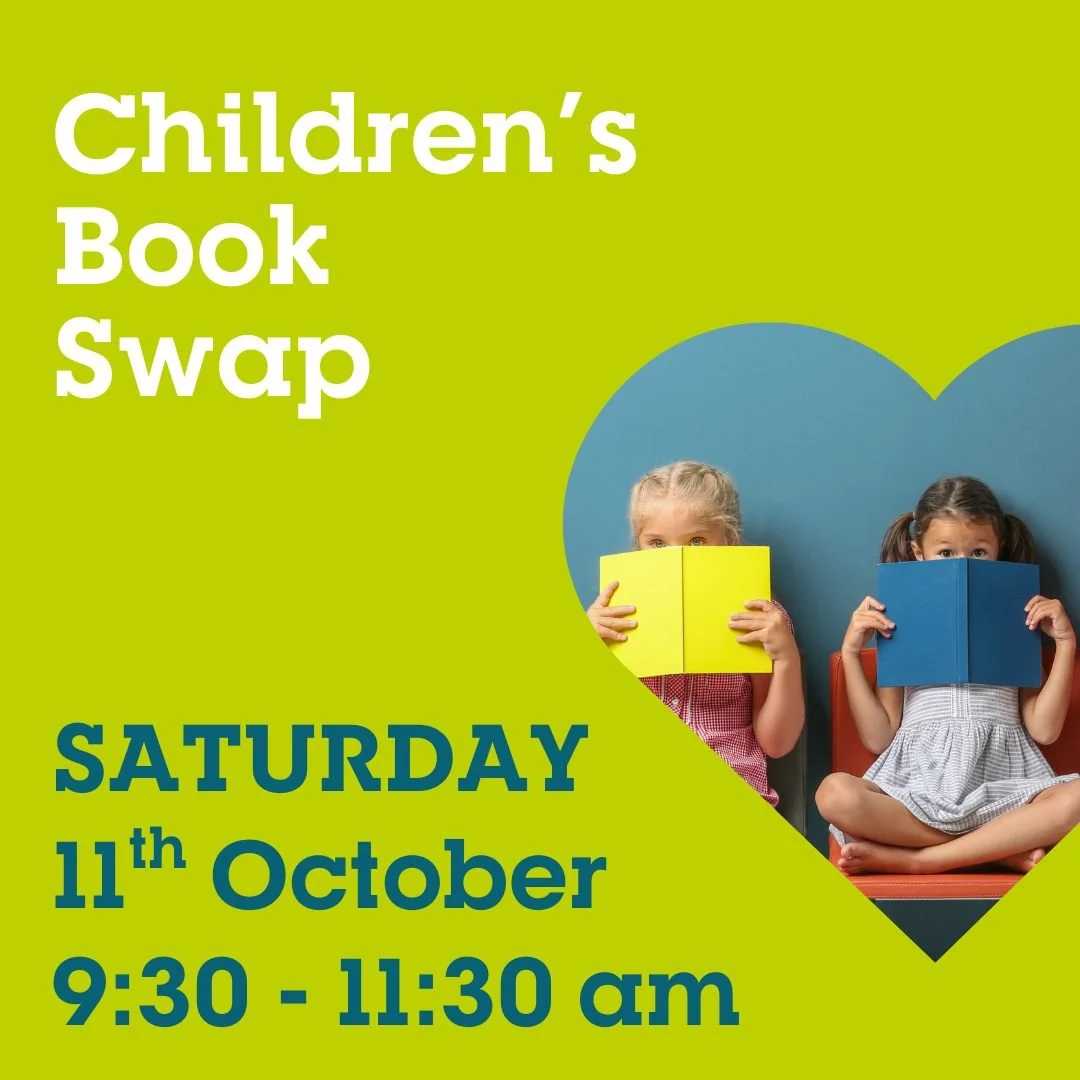 📚✨ Children&rsquo;s Book Swap &ndash; This Saturday at the Hub on the Green! 🌿

Join us this Saturday, 11th October, from 9:30 to 11:30 AM for a fun-filled morning of book swapping! 🎉

Bring along your old children&rsquo;s books and exchange them 