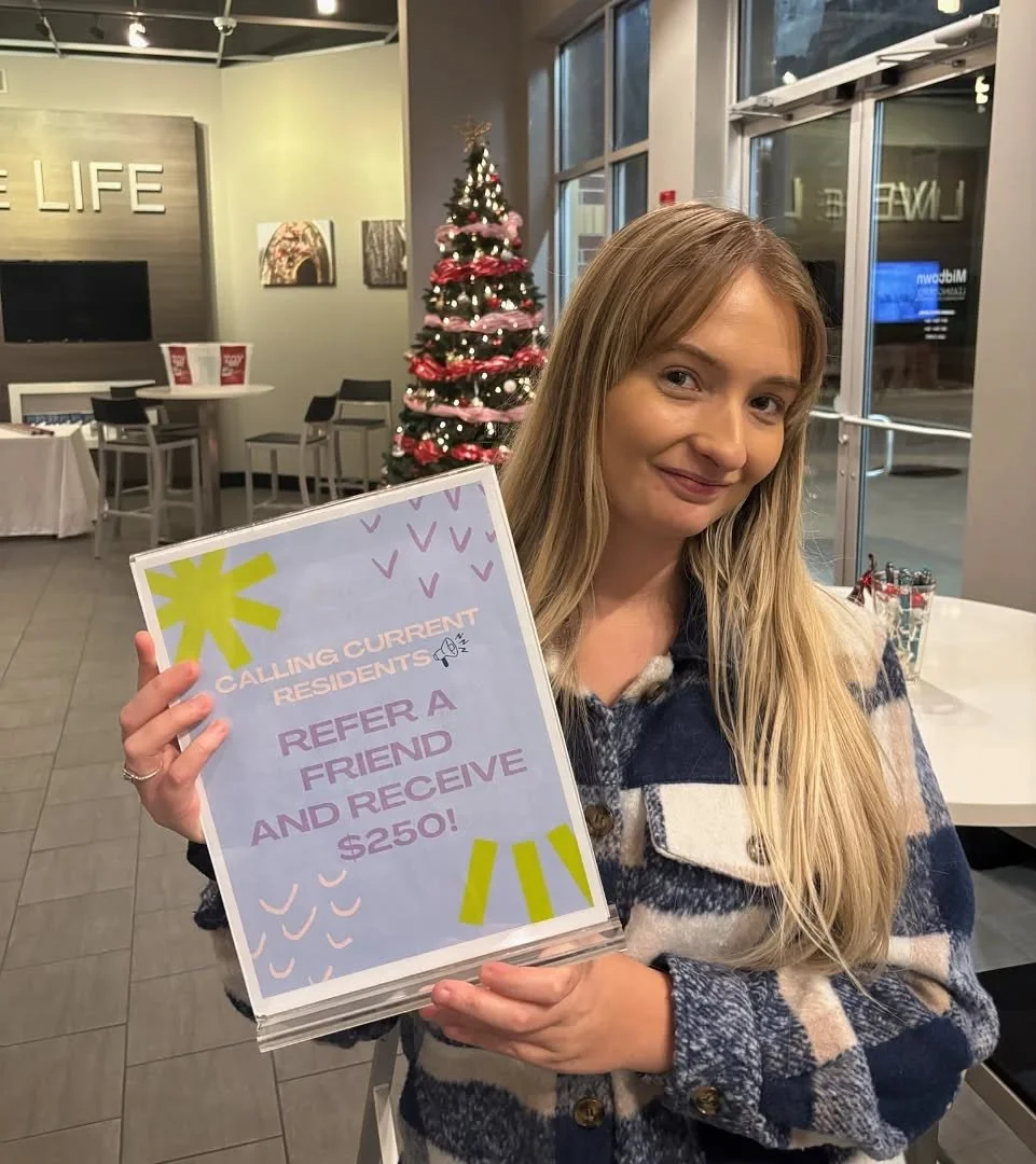 📣 Calling All Current Residents! 📣

The renewal deadline has passed, but that doesn't mean the specials are over!

We&rsquo;re excited to introduce our NEW Referral Incentive 🎉
Refer a friend for the 26&ndash;27 lease term and receive $250 off you