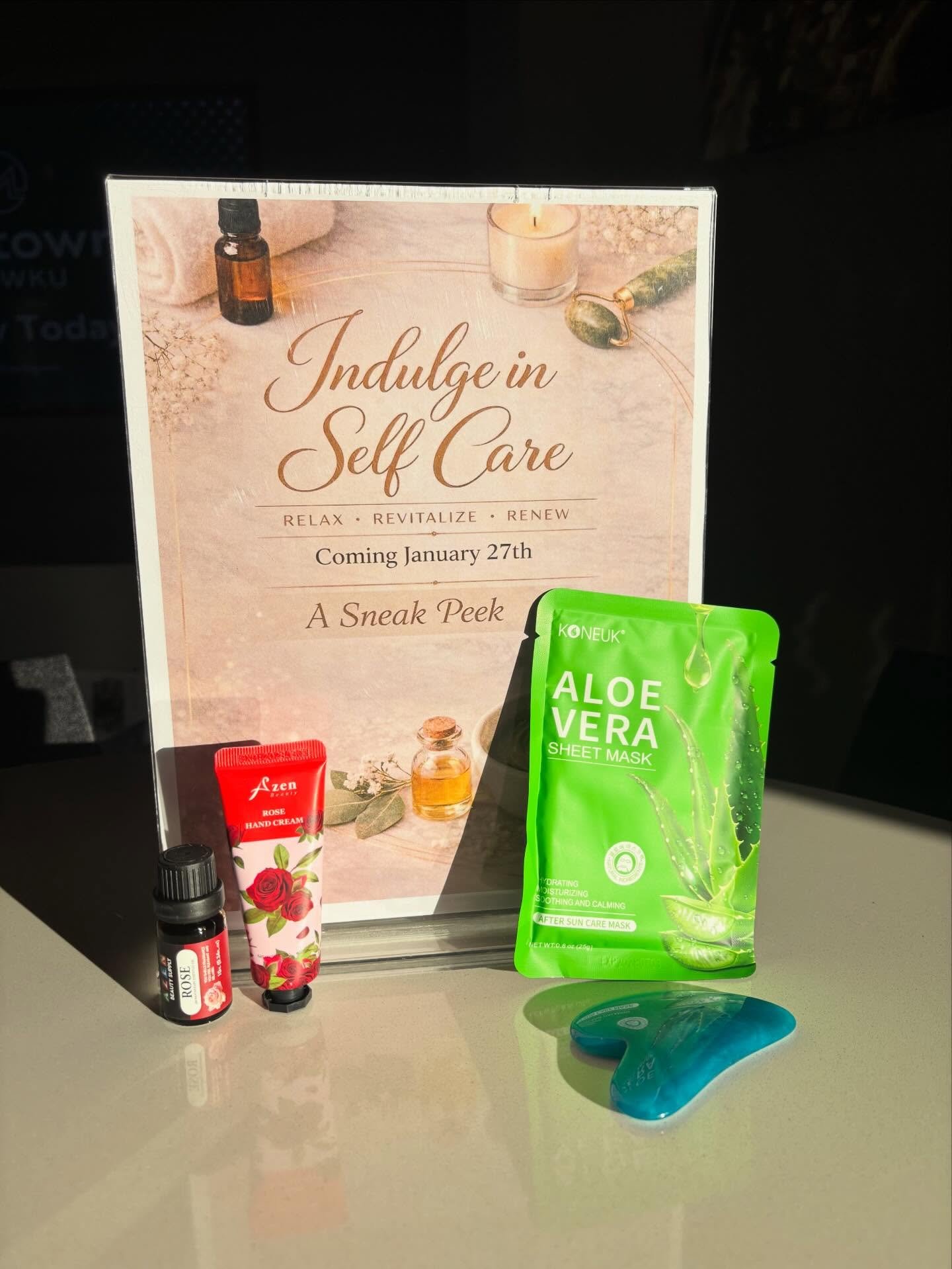 Here&rsquo;s a sneak peek of our &ldquo;Self Care Event&rdquo; 🛁🥒💆&zwj;♀️we&rsquo;re having January 27th! Check out our story for our other upcoming events.