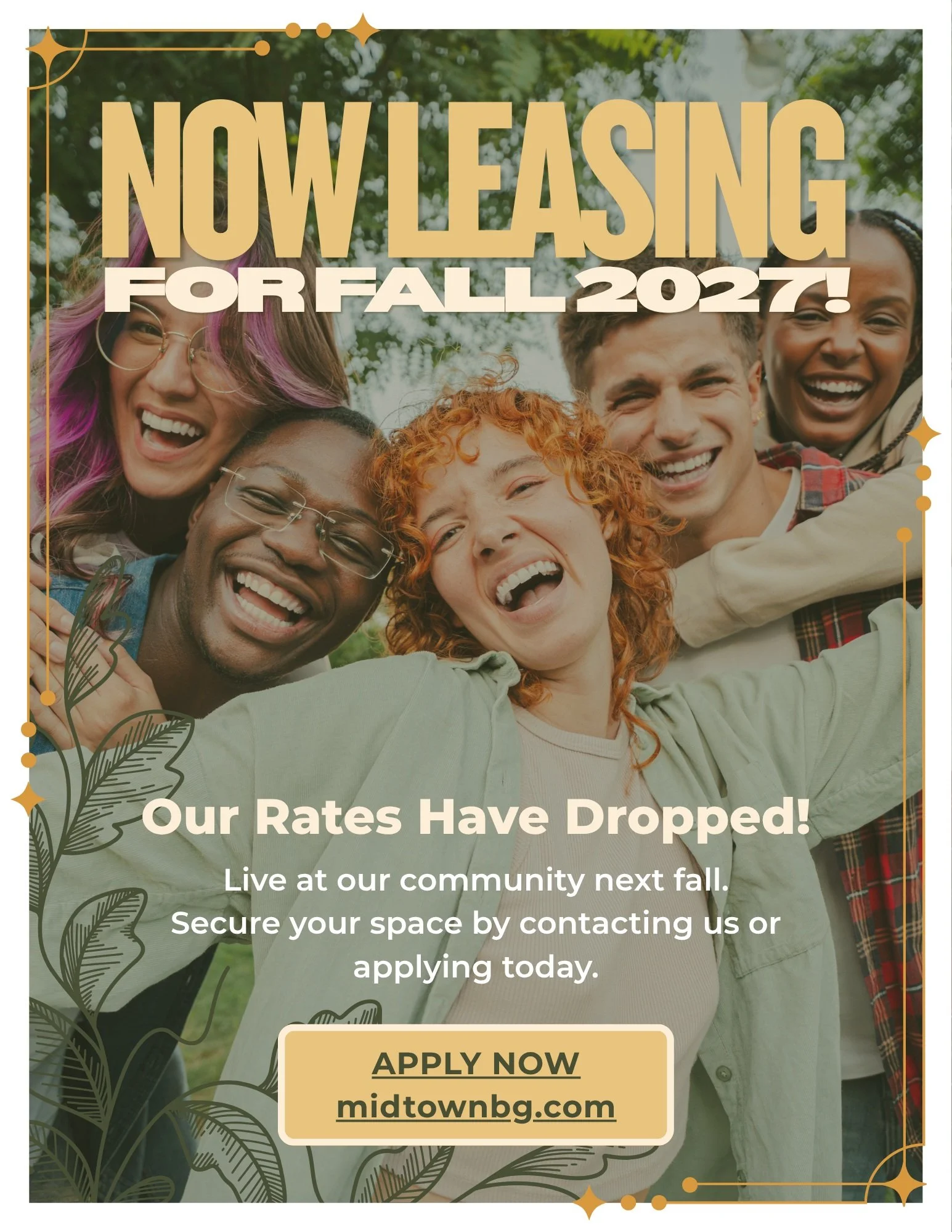 📣 BIG NEWS! 27/28 rates just dropped!
Now&rsquo;s the perfect time to secure your spot for next year before floorplans fill up. Lock in our new rates and start planning ahead! 🔑✨
#hilltoppers #LivetheLife #StudentHousing