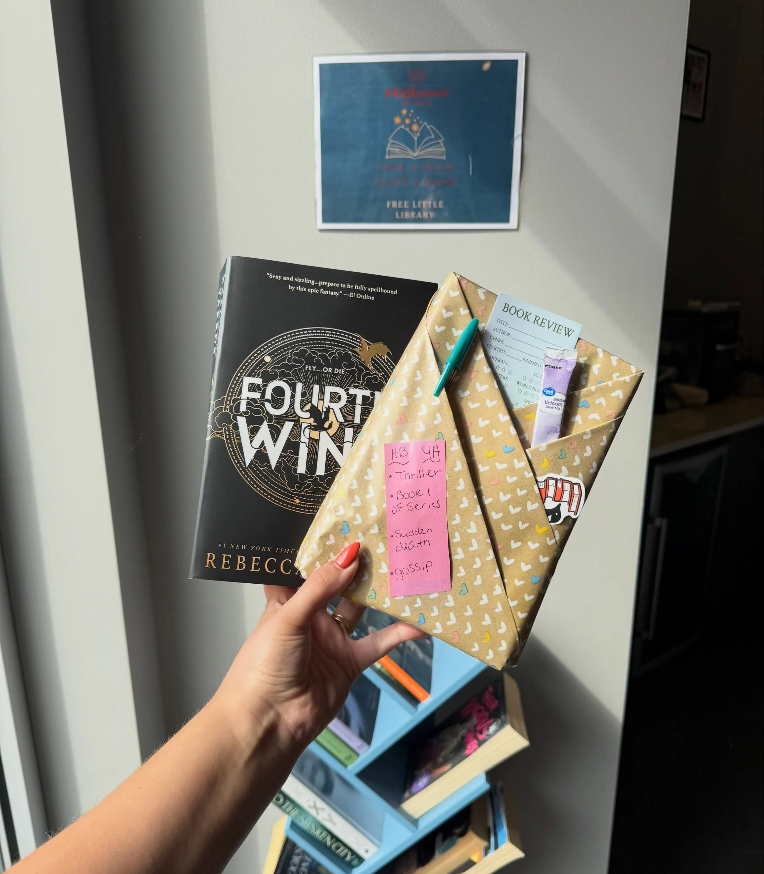 📚 Couple fresh reads have arrived from @schimmels_bookery! We just added two new books to our Little Library. Stop by, take a book, leave a book, and happy reading! ✨📖 #midtownbg #livethelife #littlelibrary
