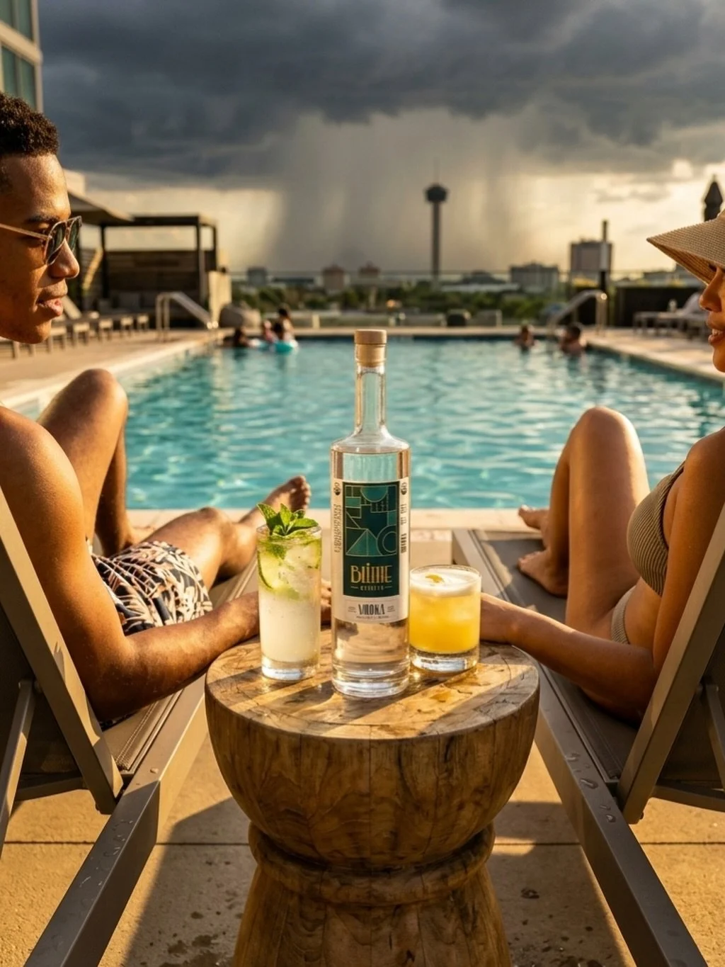 There&rsquo;s a whole rainstorm rolling in, but honestly?!&hellip; we&rsquo;re too busy savoring the moment in the sun to care. 😅 Poolside chill hits different when you&rsquo;re sipping on something clean, organic, and crafted to keep you in the pre