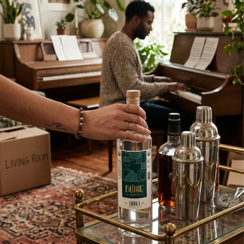 Much needed clarity in a world of chaos. ✨ Blithe Spirits Vodak &mdash; coming soon.

🎶 @robertglasper 

#blithevodka #organicvodka #realvodka #craftvodka #artisanvodka