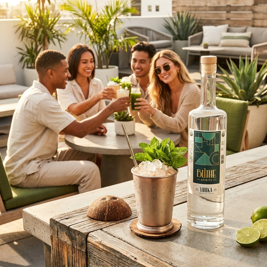 Blithe Spirits Vodka - Mule on a Patio