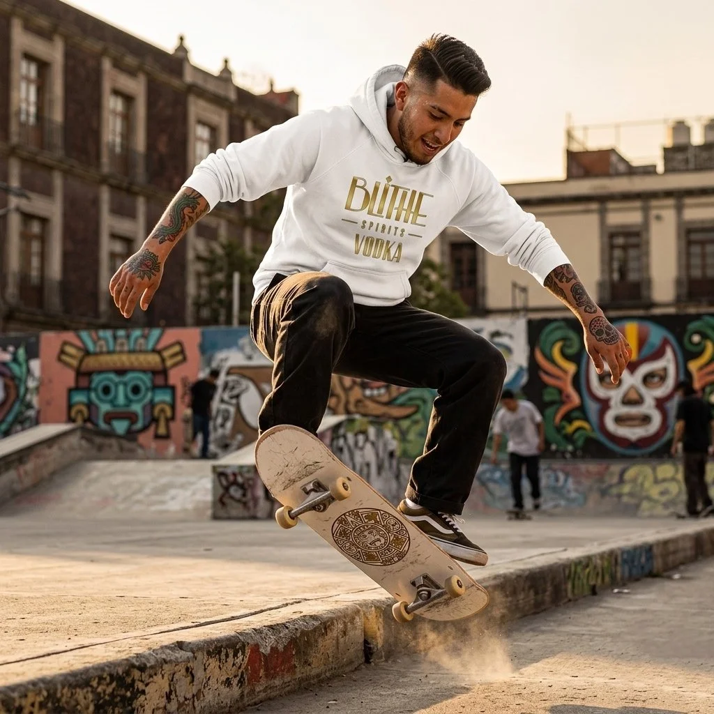 Blithe Spirits Vodka - Organic Gold Standard Hoodie (B/W)