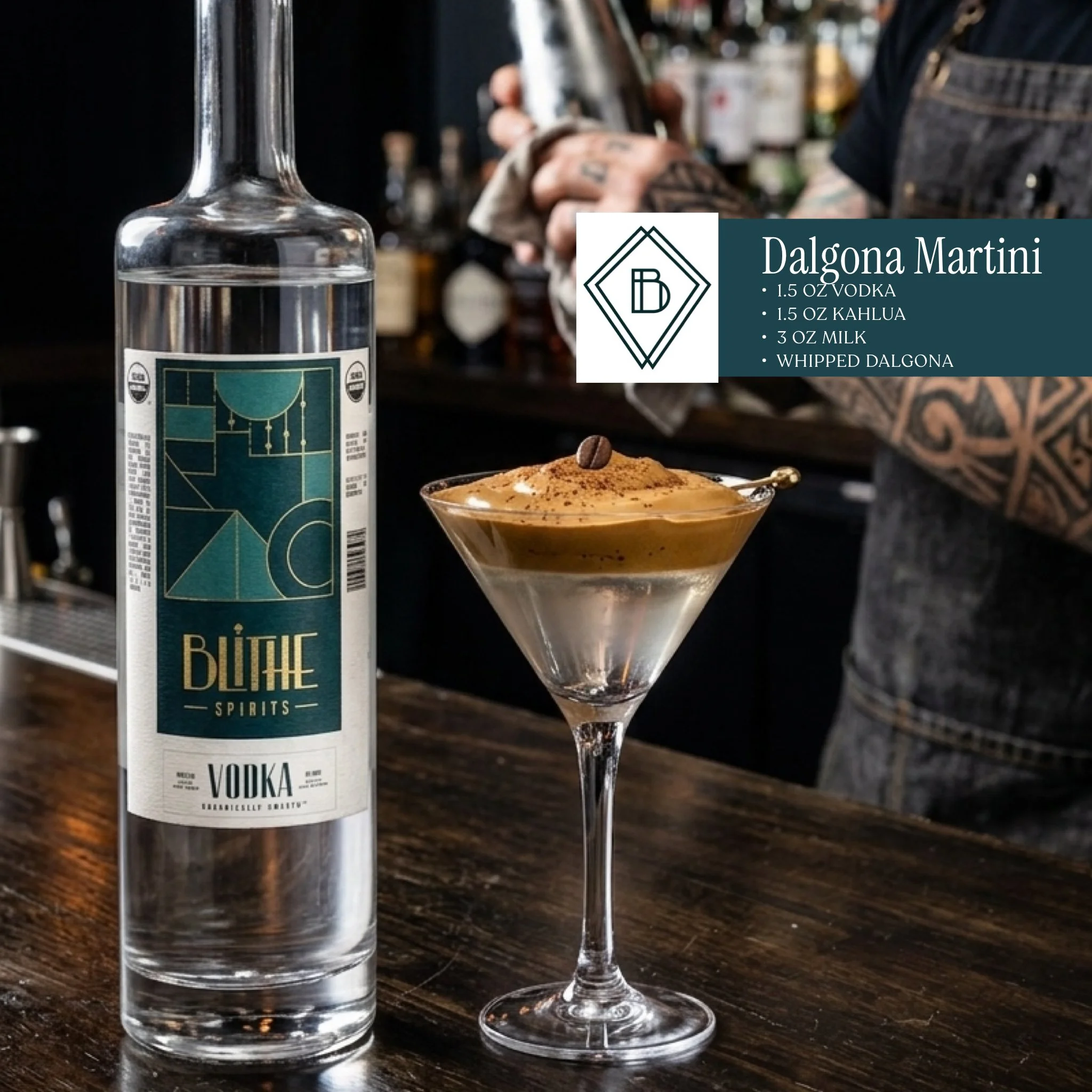 Blithe Spirits - Dalgona Martini
