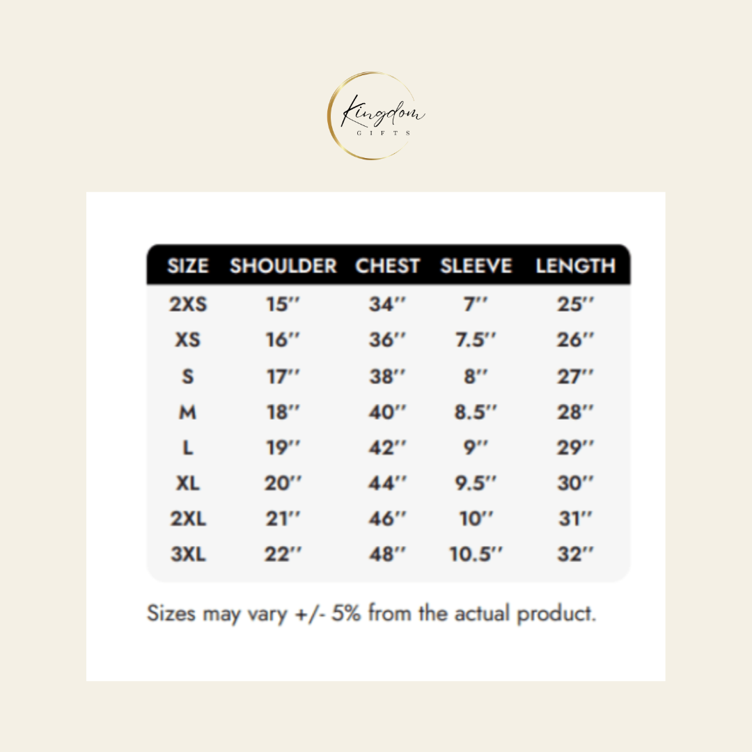 Detailed size chart for unisex Oren dri-fit interlock round neck t-shirt with measurements from 2XS to 3XL for bulk apparel orders