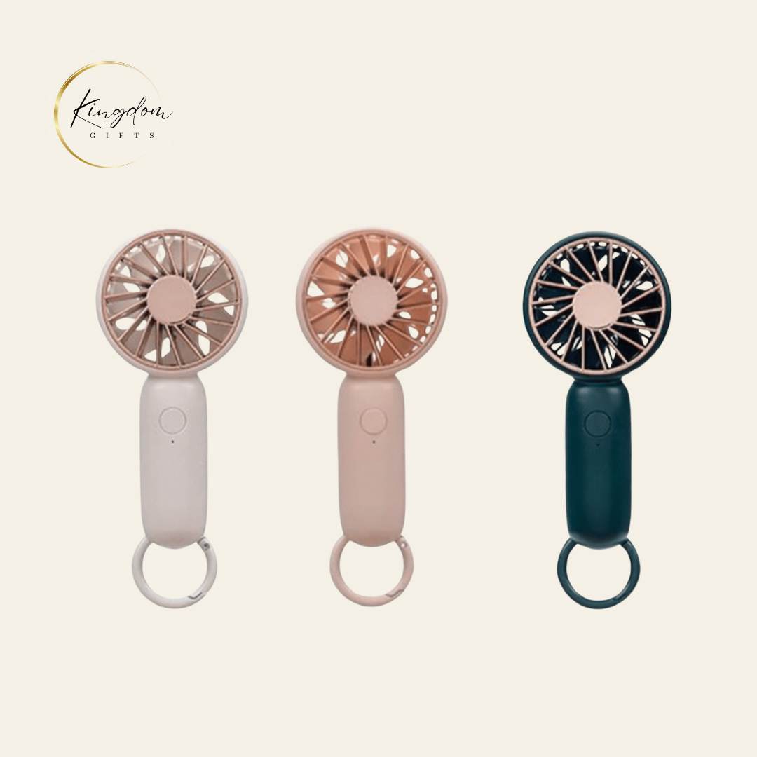 Custom Mini Handheld Fan with Carabiner | Tech Corporate Gifts ...