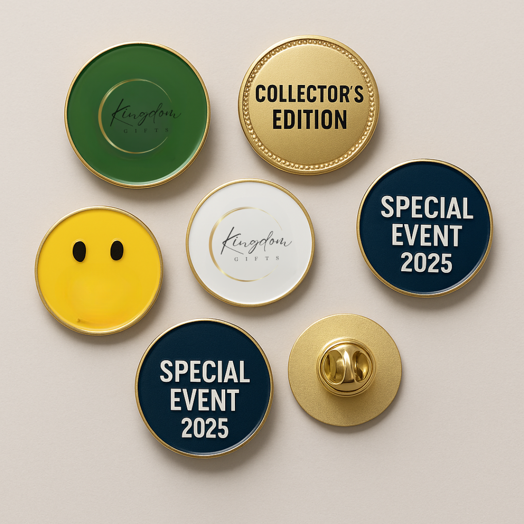 Custom Round Pins in Bulk | Logo Enamel Pins Corporate Gifts Singapore ...