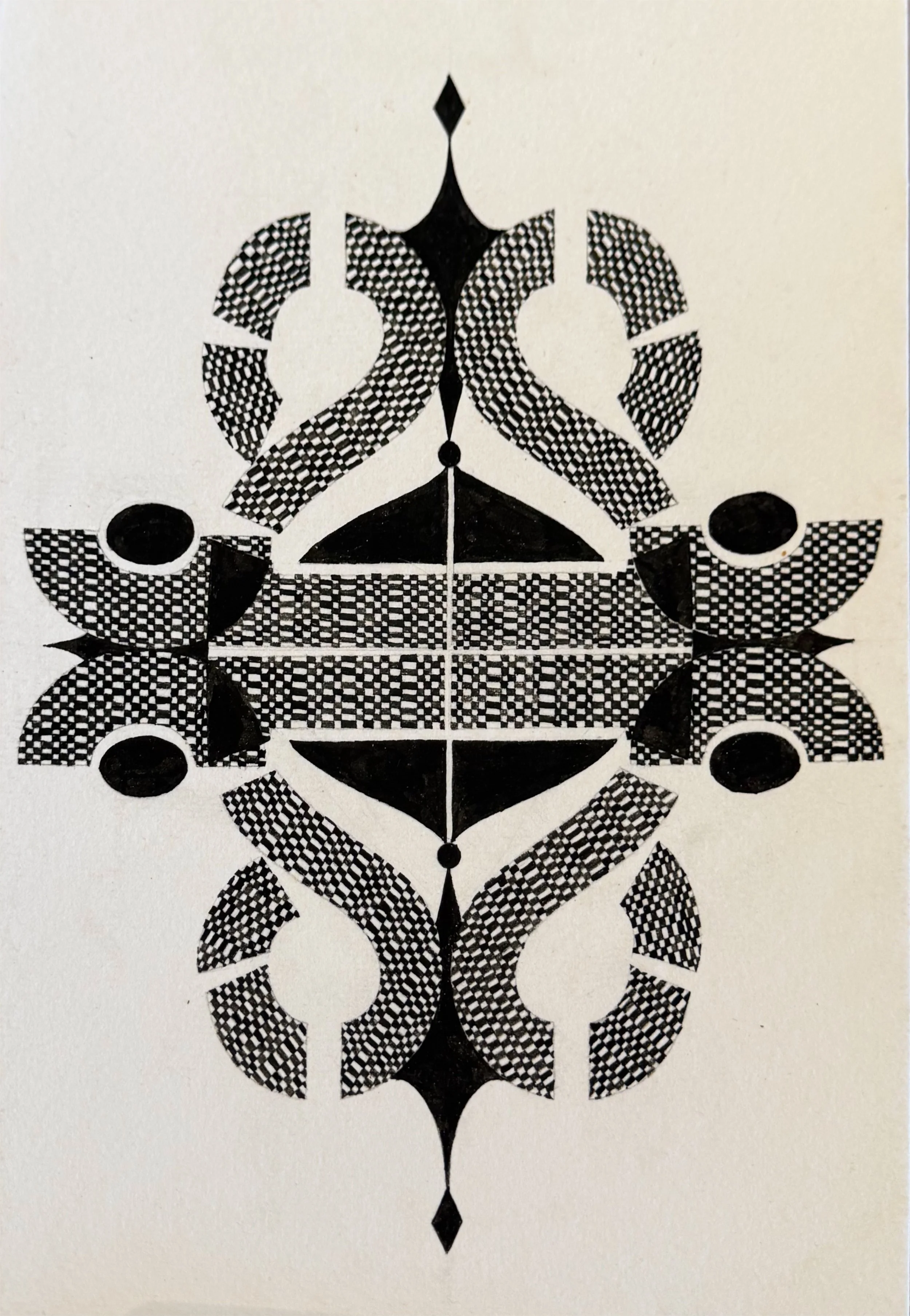 Ellen Golden - "Celebrate," 2025, ink on Paper, 9 x 12 in.