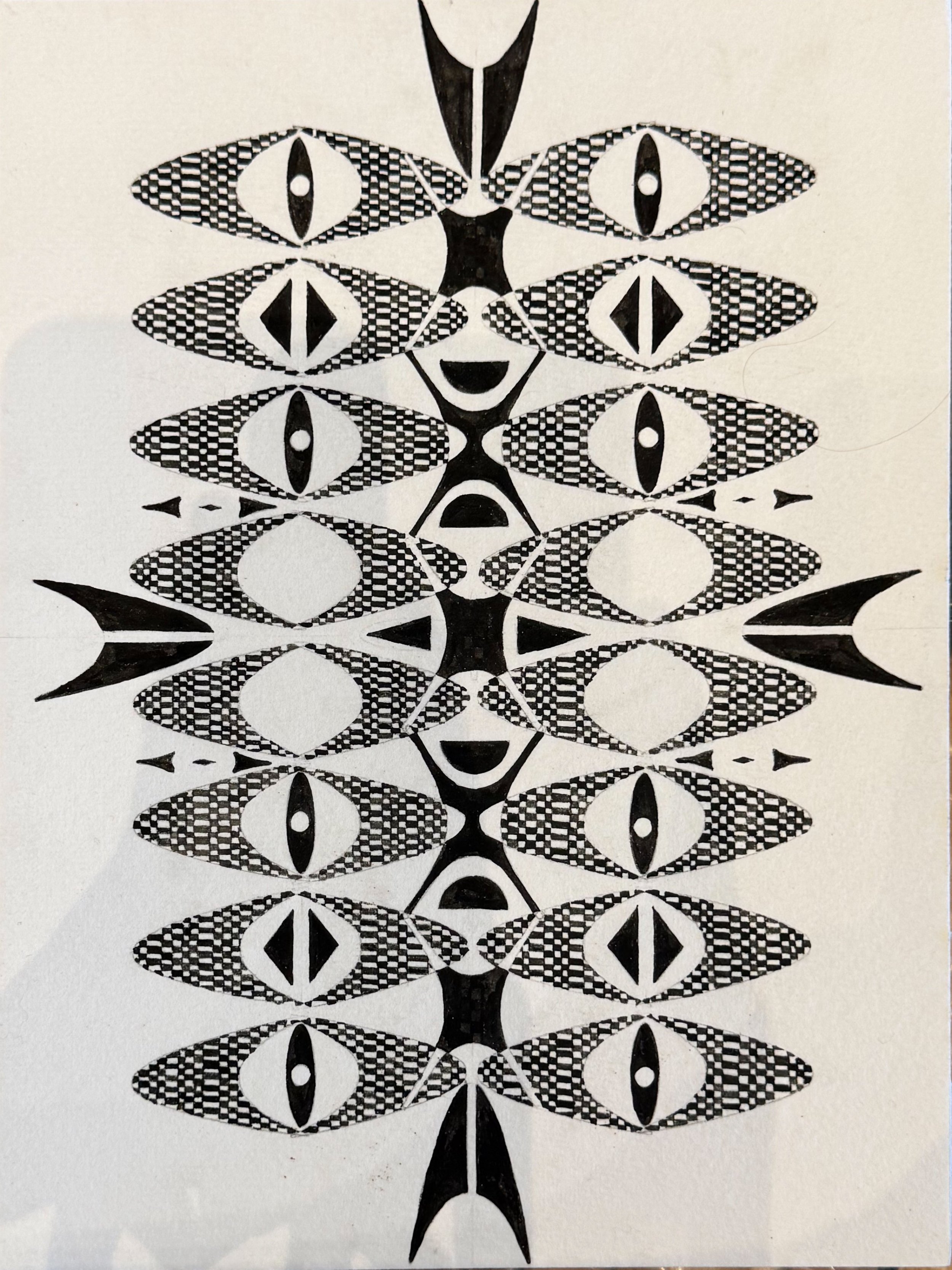 Ellen Golden - "It’s Not Apparent	," 2025, ink on Paper, 9 x 12 in.