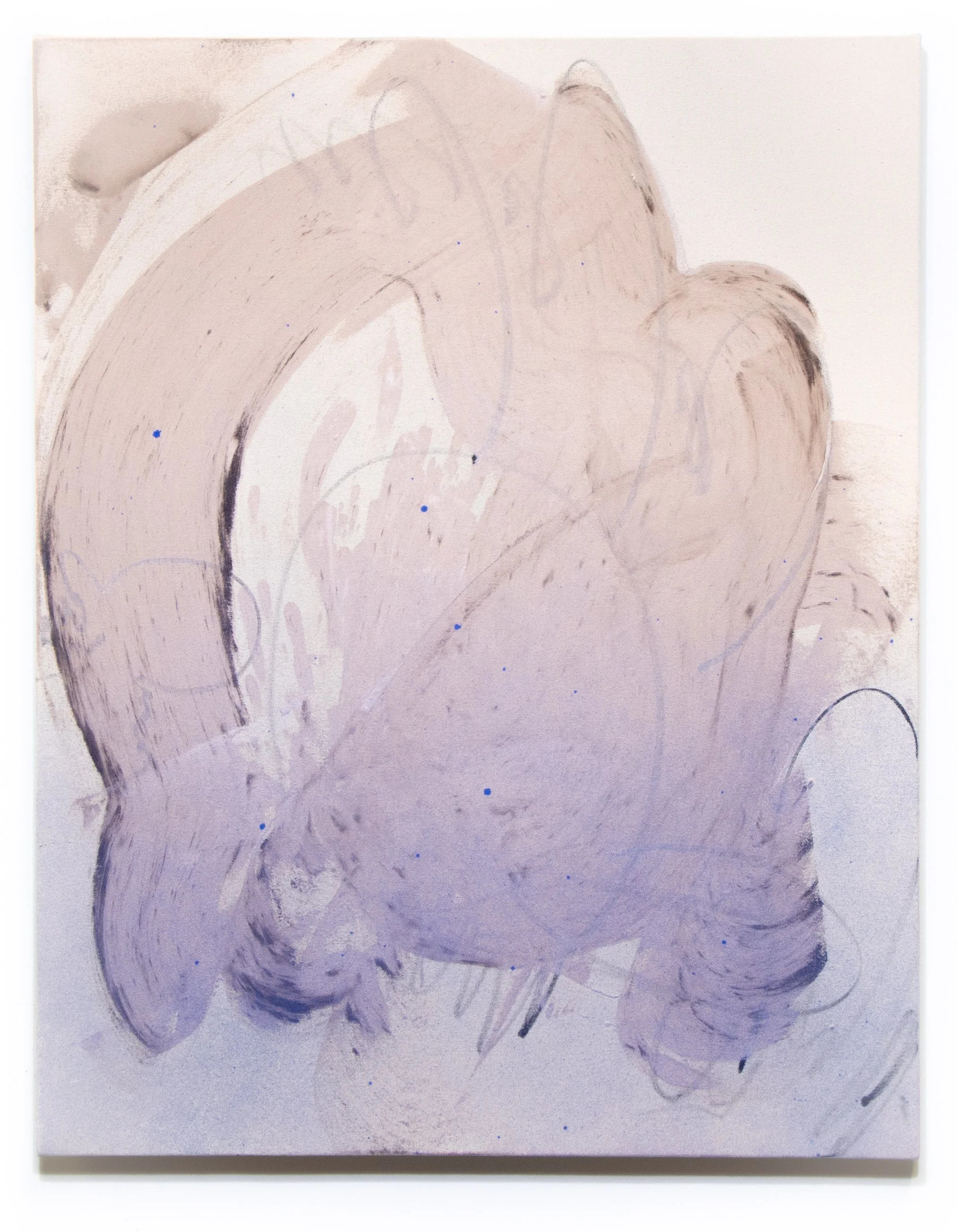 Nico Brown -
Arm n' Leg, 2025,
Acrylic, spray paint on canvas,
25.5 x 32.5 in. 