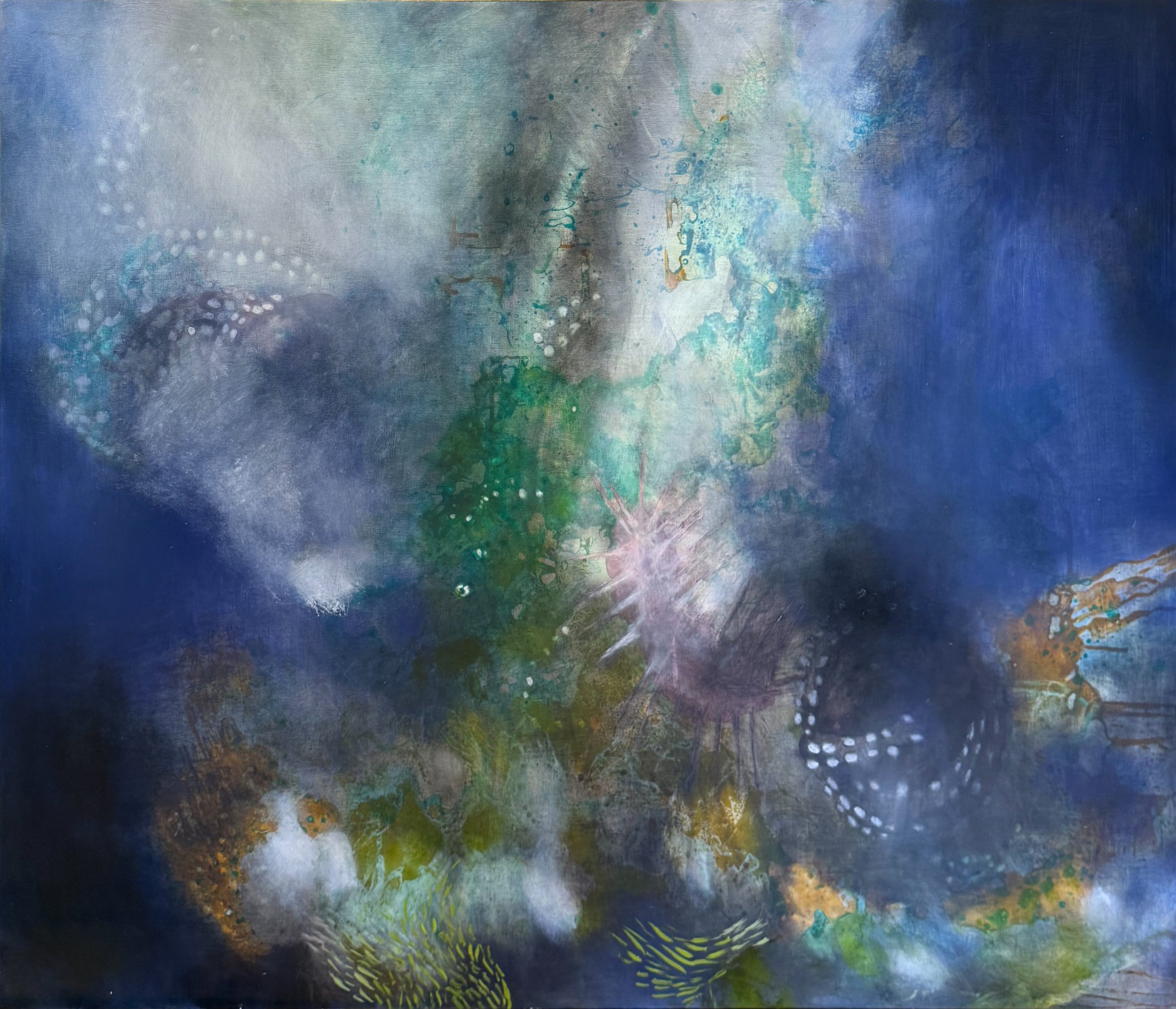 Michel Droge - "Andromeda's Demise," 2024	oil on birch panel, 48 x 38 in.