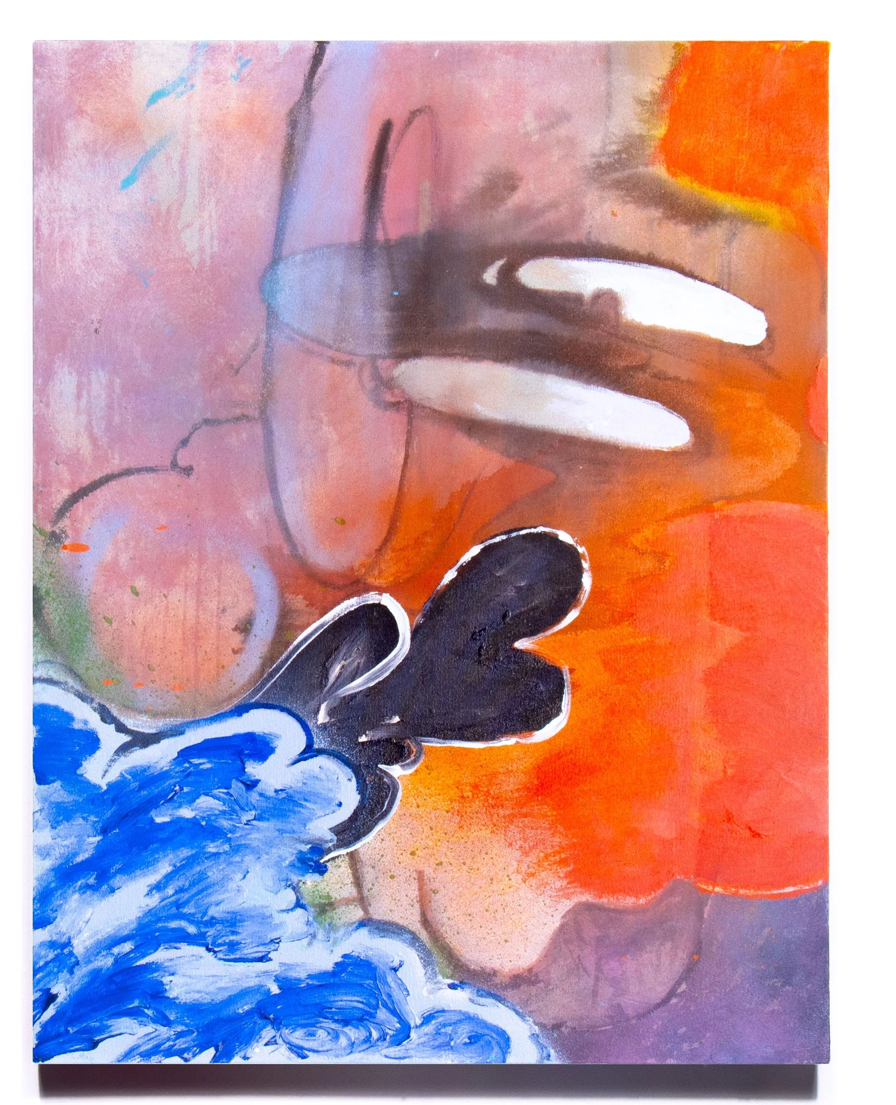 Nico Brown -
Alvin, 2025,
Acrylic, spray paint on canvas,
27 x 21 in. 