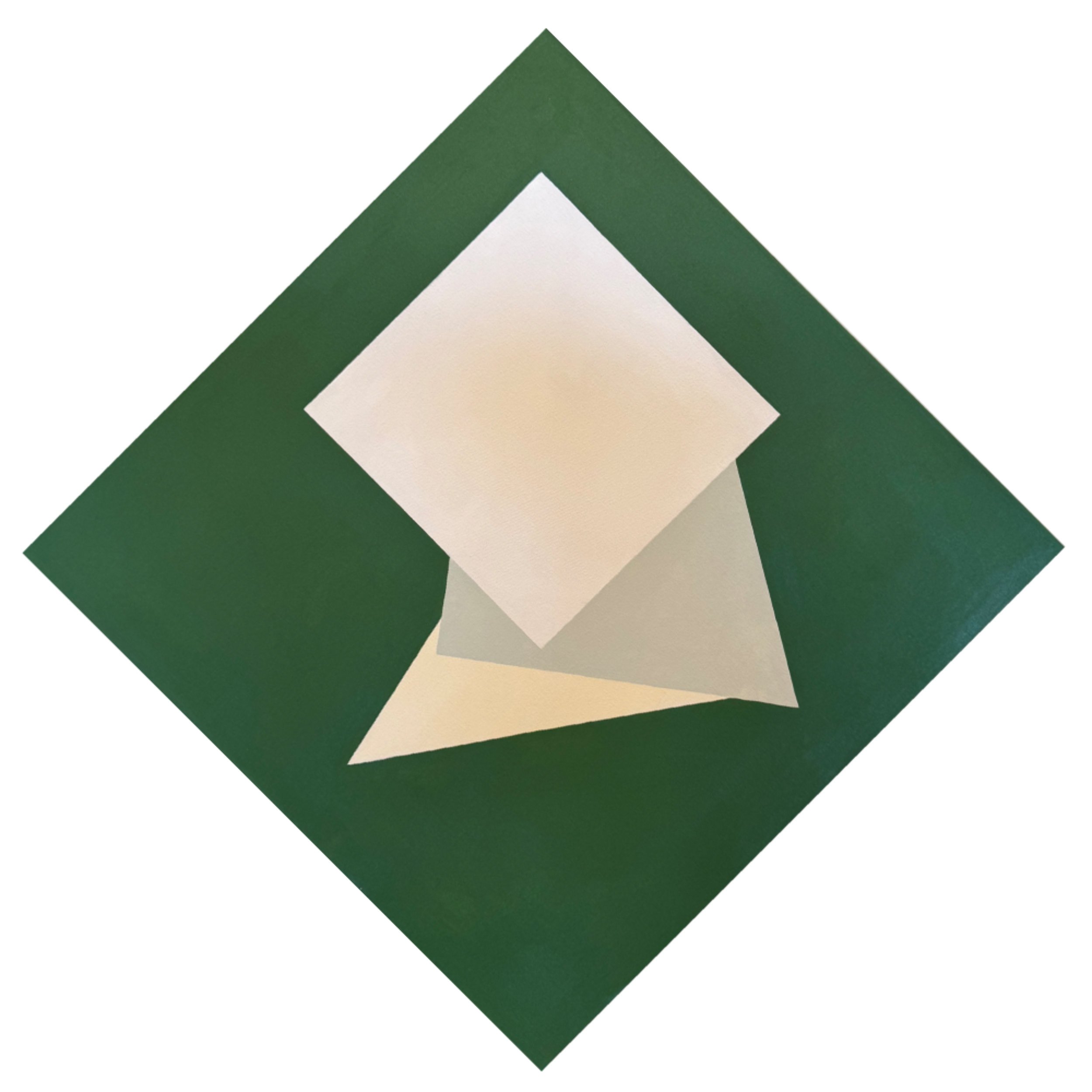 Pam Smith - "White Square #12," 2025, flash and acrylic on canvas, 26 x 26 in.