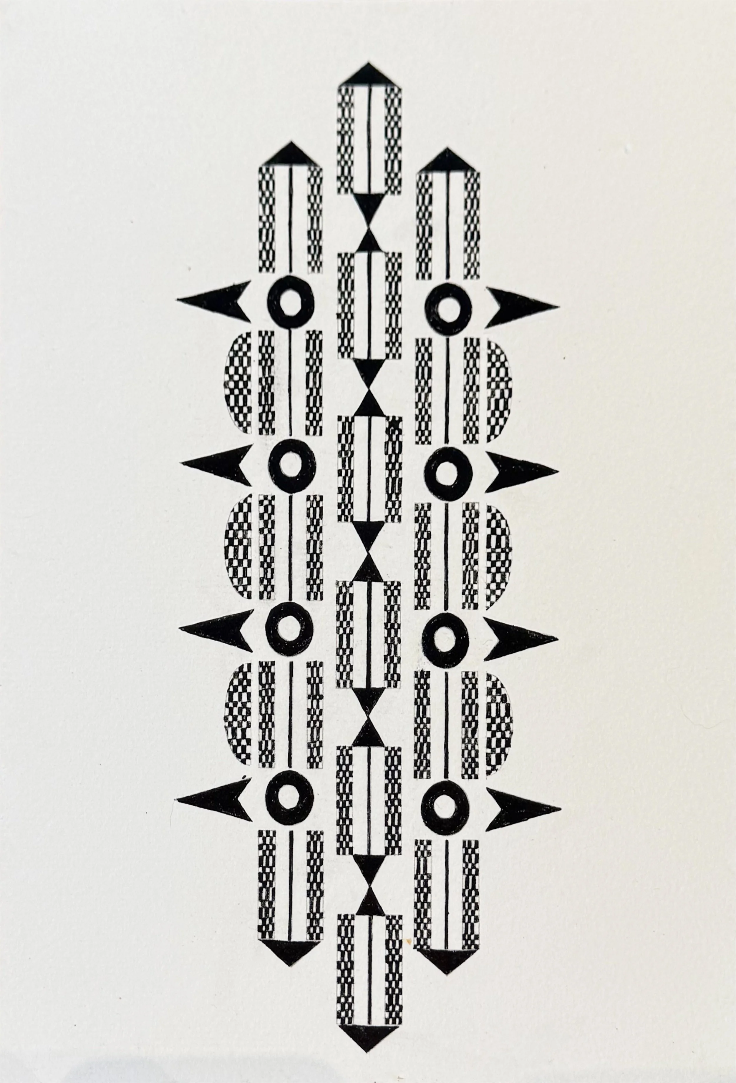 Ellen Golden - "Practical Application," 2024, ink on Paper, 9 x 12 in.