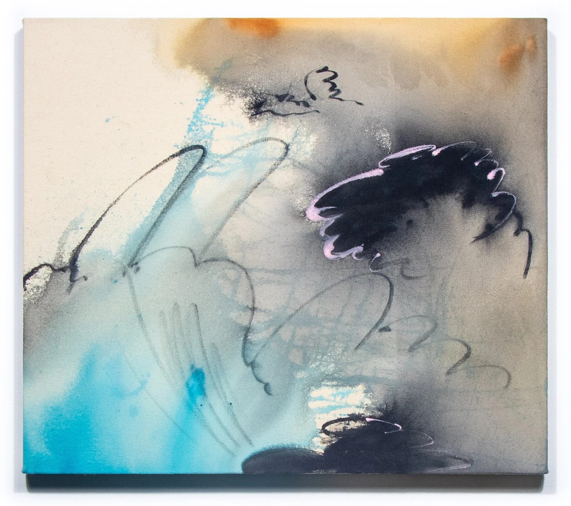 Nico Brown -
Princess, 2025,
Acrylic, spray paint on canvas,
22 x 19 in. 