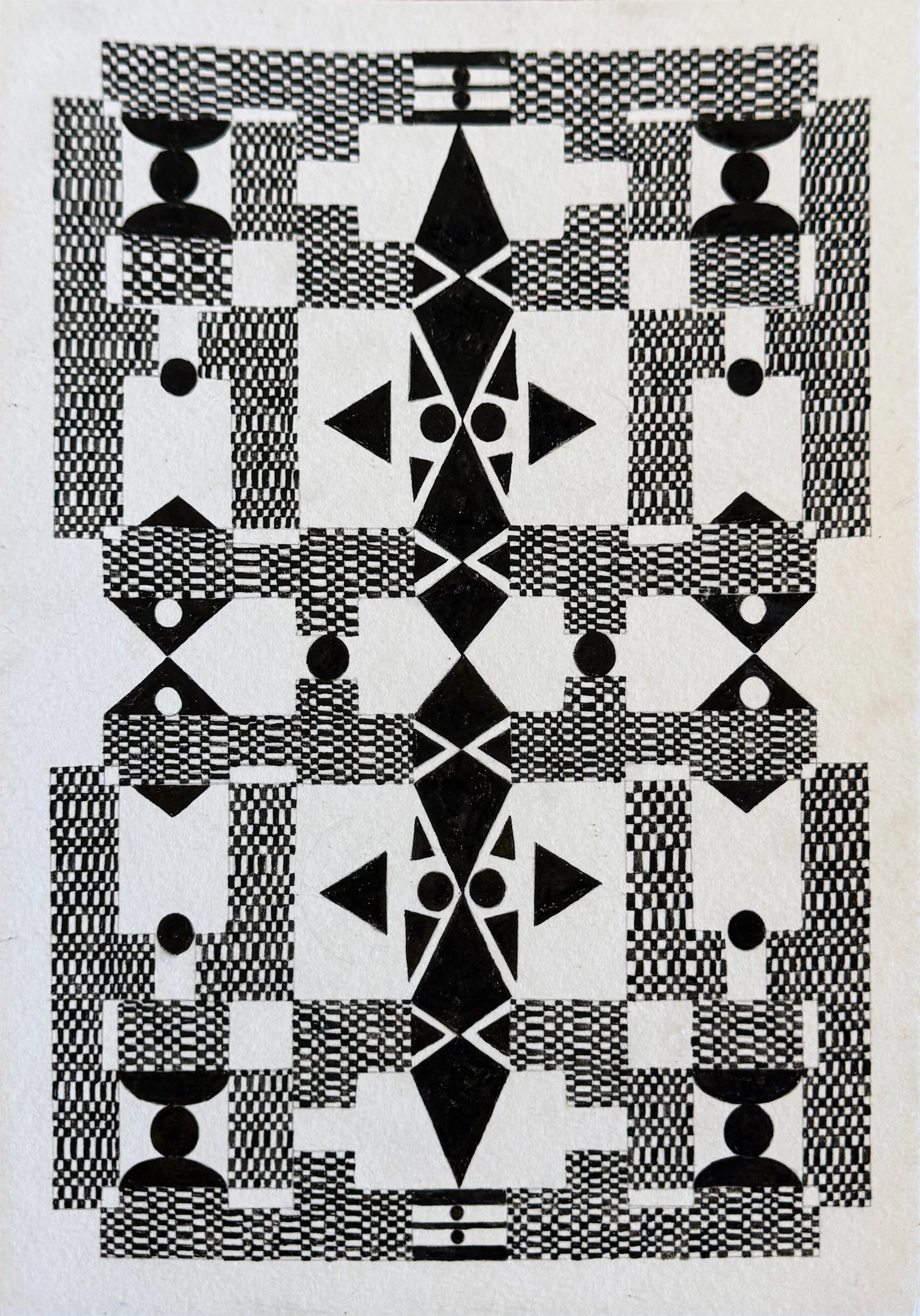 Ellen Golden - "Here," 2024, ink on Paper, 9 x 12 in.