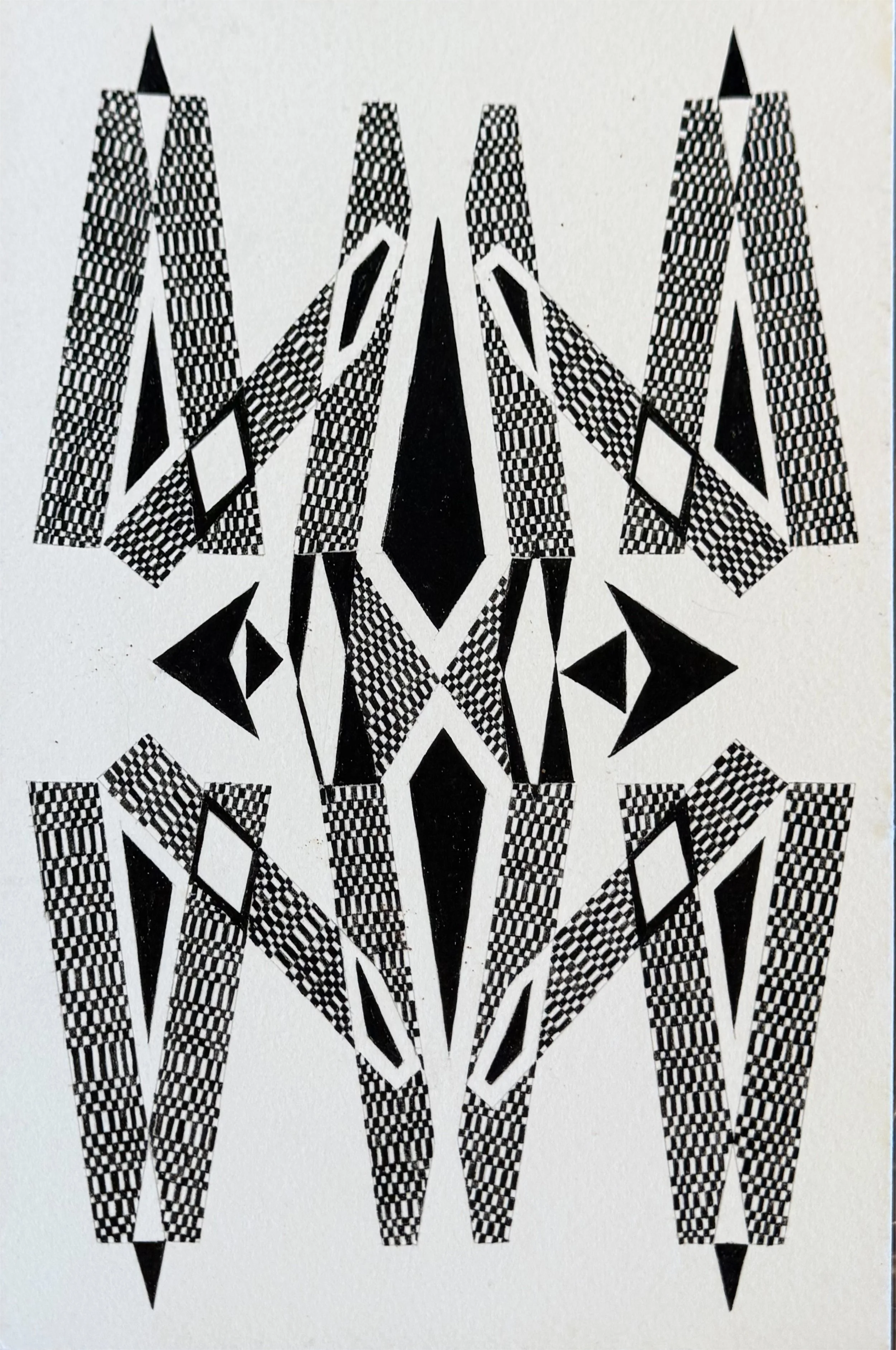 Ellen Golden - "It Can't Be Helped," 2024, ink on Paper, 9 x 12 in.