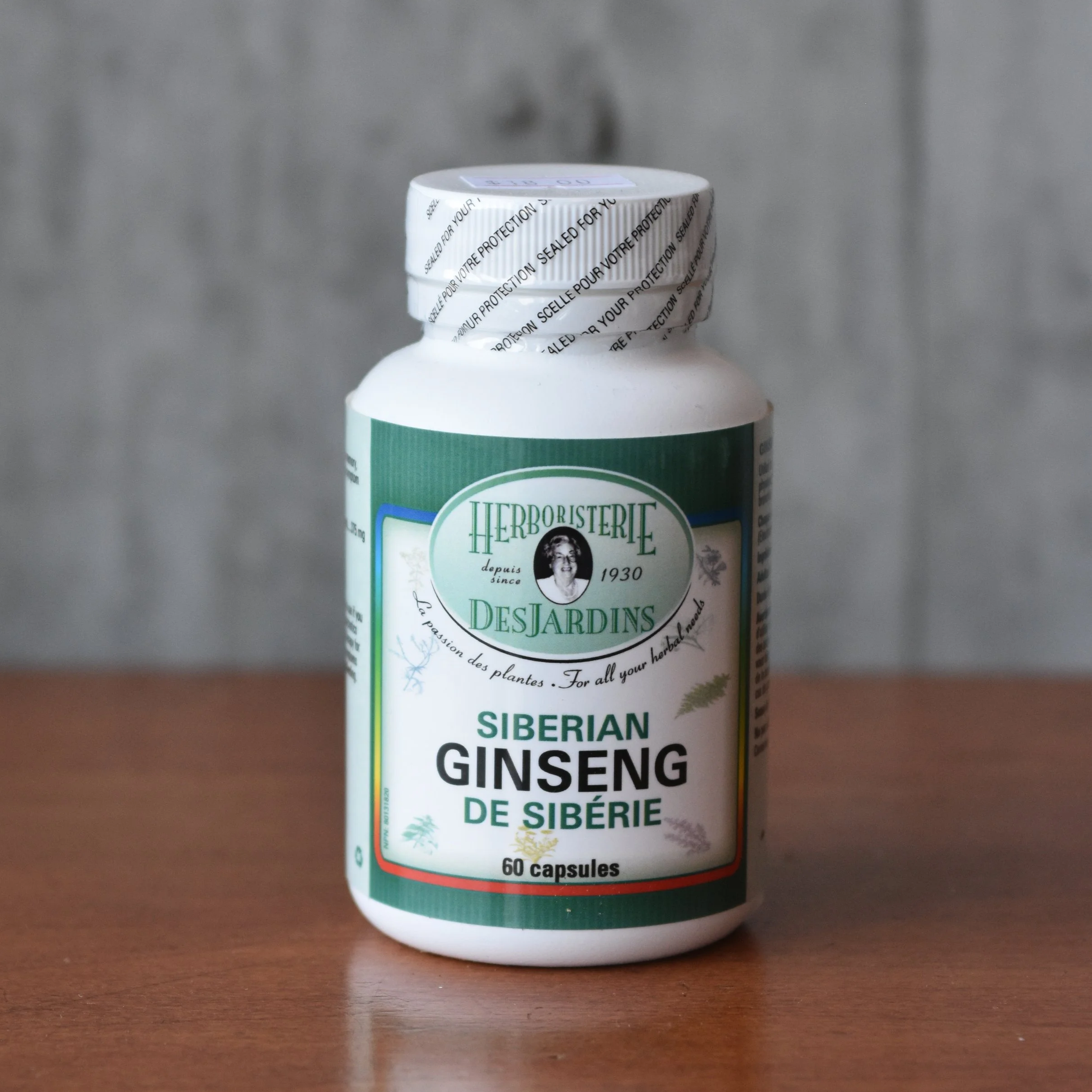 Siberian Ginseng 60 Capsules Herboristerie Desjardins