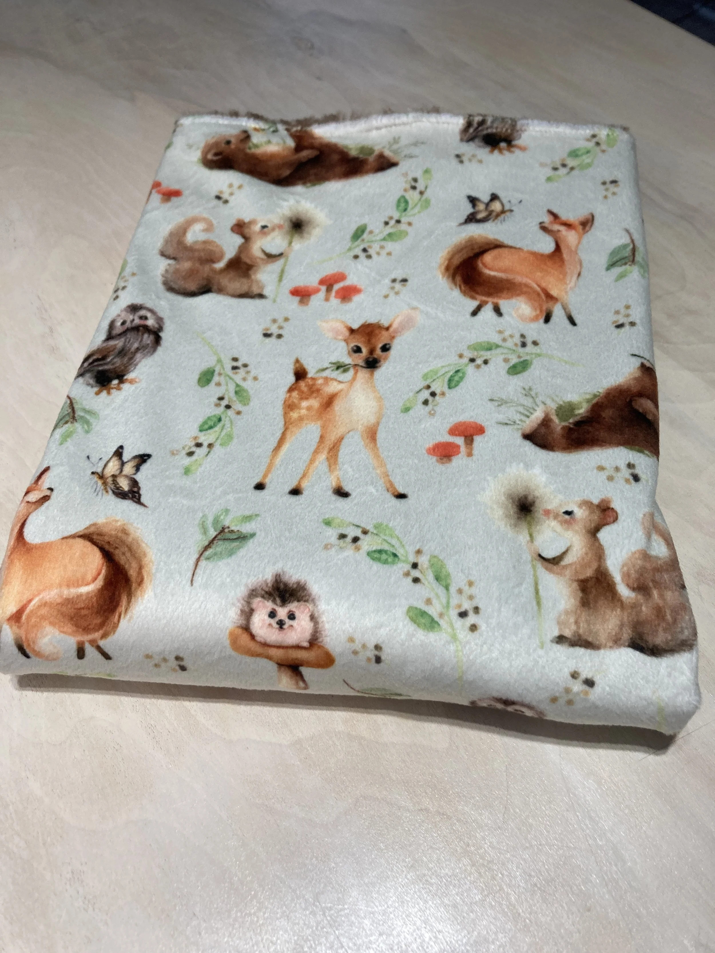 Super Soft Woodland Minky Luxe Cuddle Baby Blanket