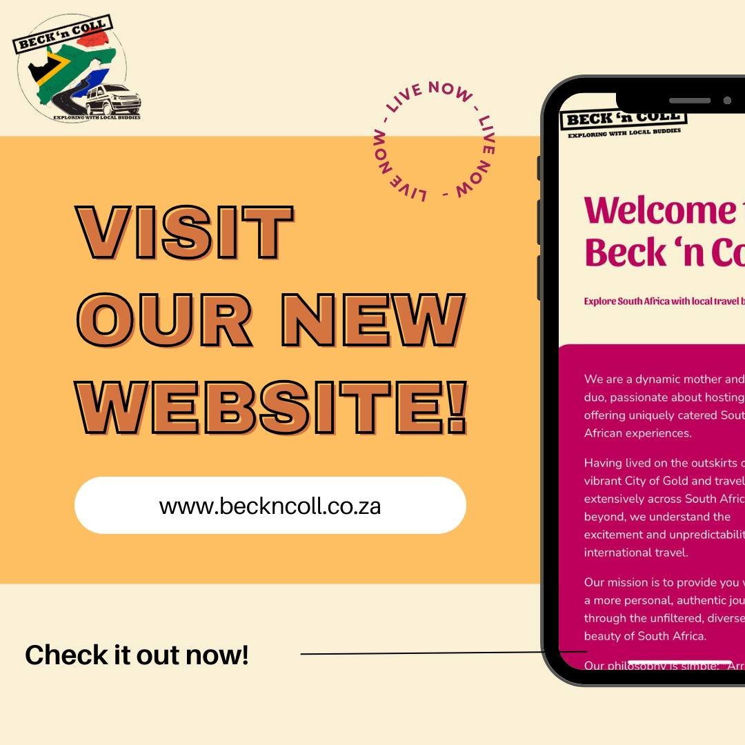 We’ve had a glow-up! โจ
Our brand-new website is live, and we can’t wait for you to explore it!
From day trips around Johannesburg to unforgettable adventures across South Africa — it’s all there, wrapped in one easy-to-navig